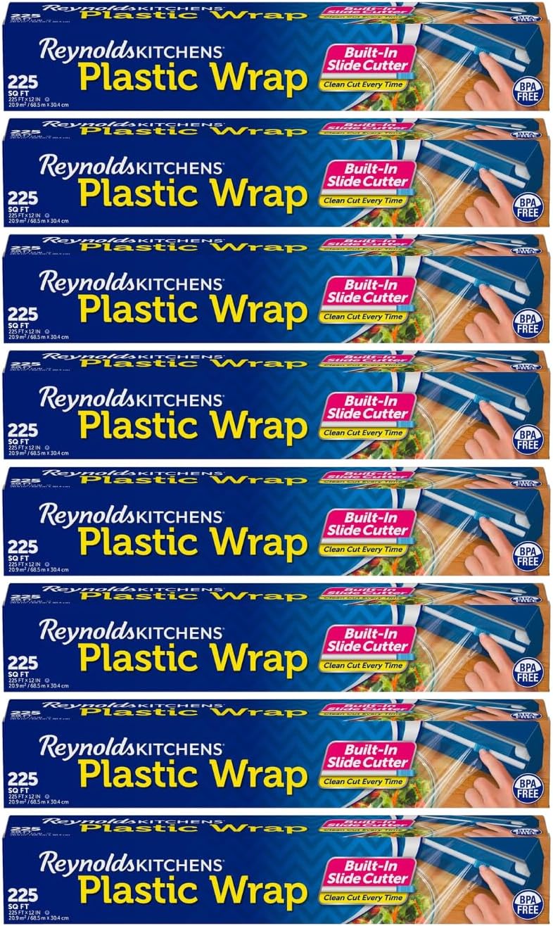 Reynolds Kitchens Quick Cut Plastic Wrap, 225 Square Feet, Pack of 6