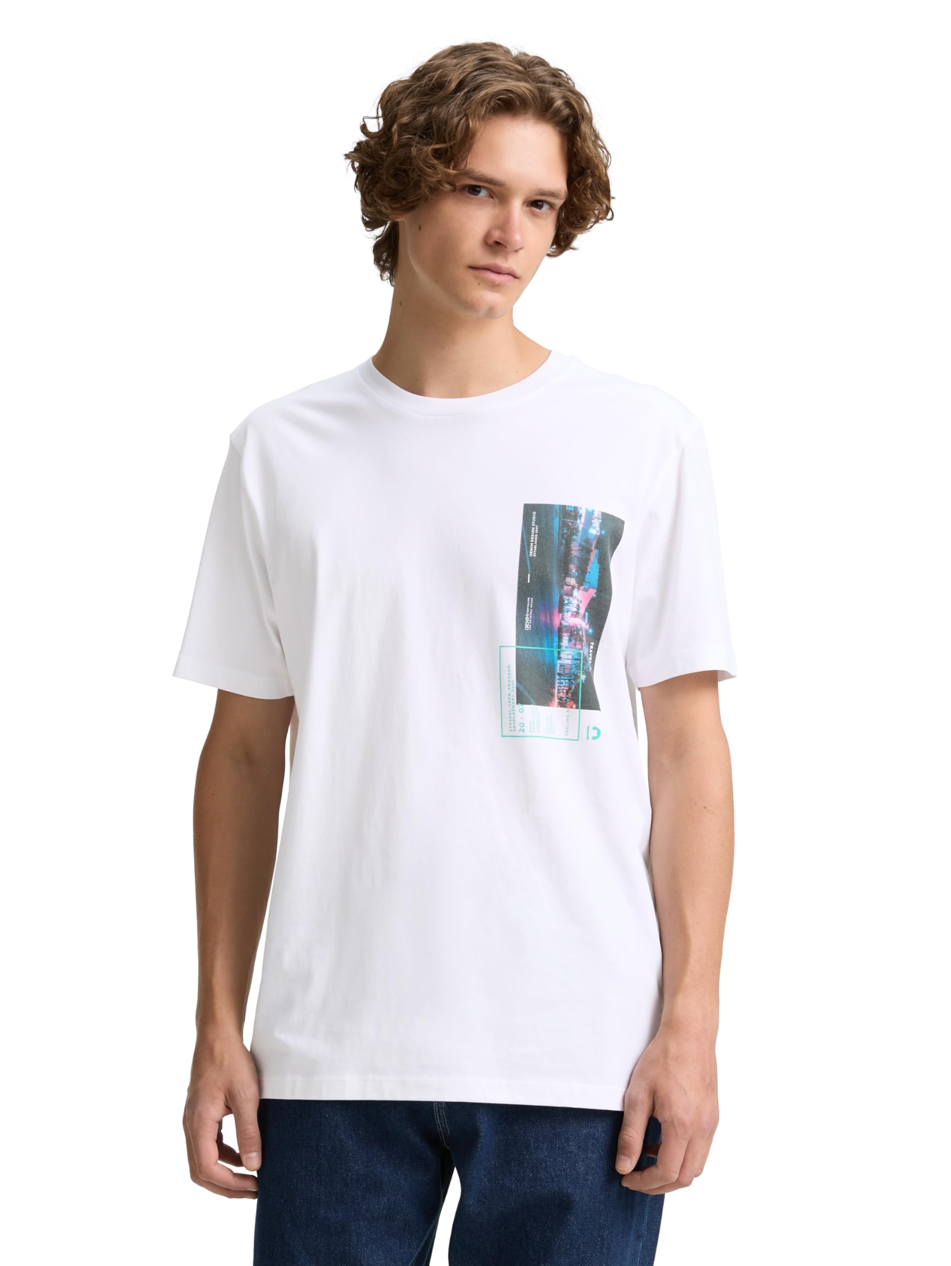 TOM TAILOR Denim Men's T-Shirt, 20000 - White, S