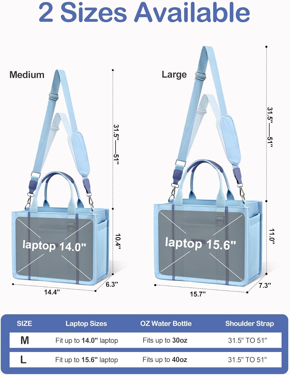 BESBESME Women’s Canvas Tote Bag with Zipper and Compartments – Multi-Pocket Laptop Work Crossbody Shoulder Tote Purse - Image 4