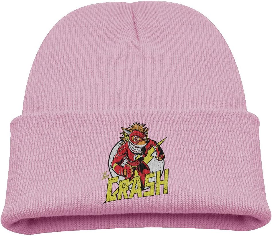 MCKENG Crash Bandicoot The Flash Boys Soft Black Kint Slouchy Hat Beanies Cap