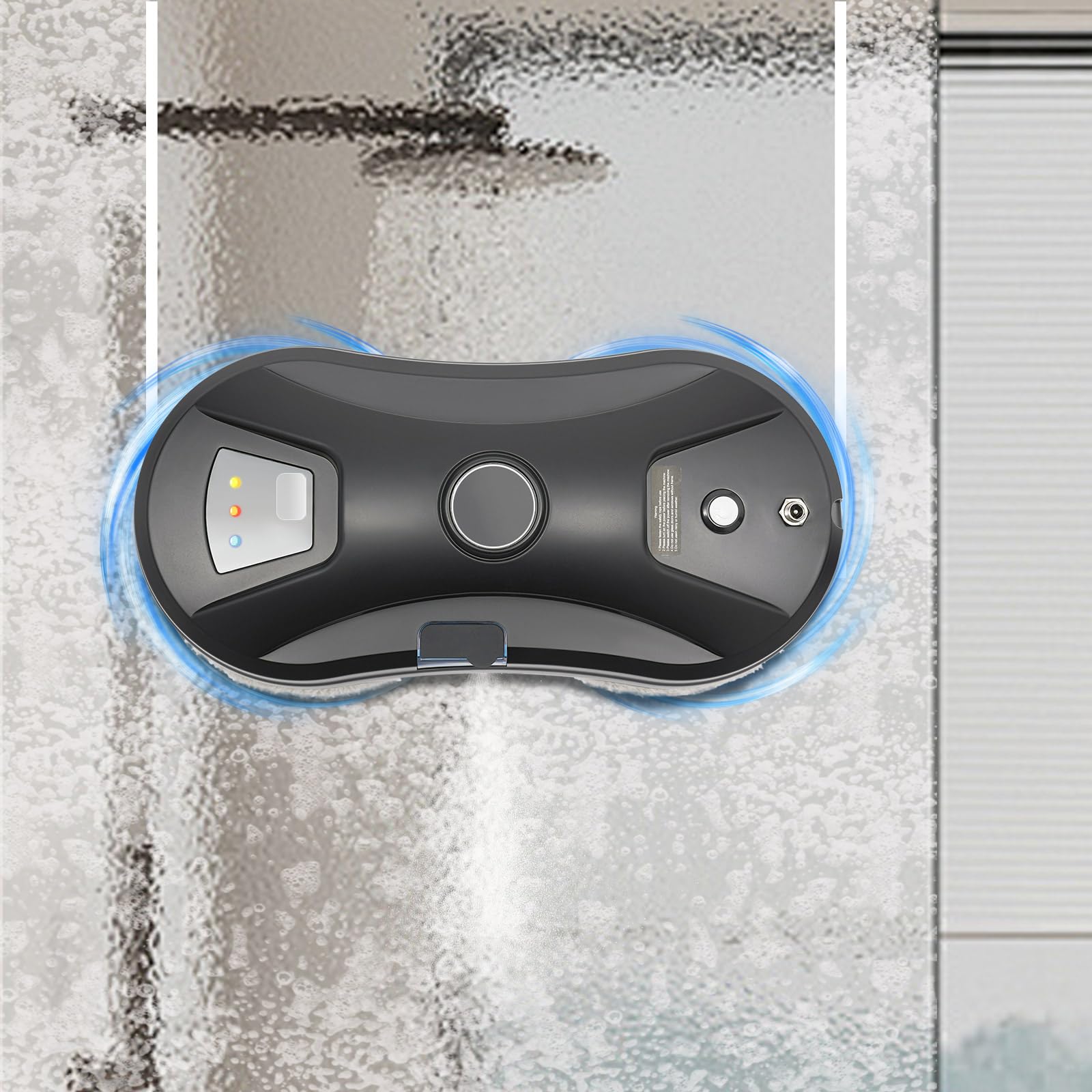 Robot pulitore finestra 2800PA, lavavetri elettrico con telecomando, indicatore di luci e uscita dell'aria, robot automatico per finestre, per piastrelle, specchi, armadi, porte in vetro