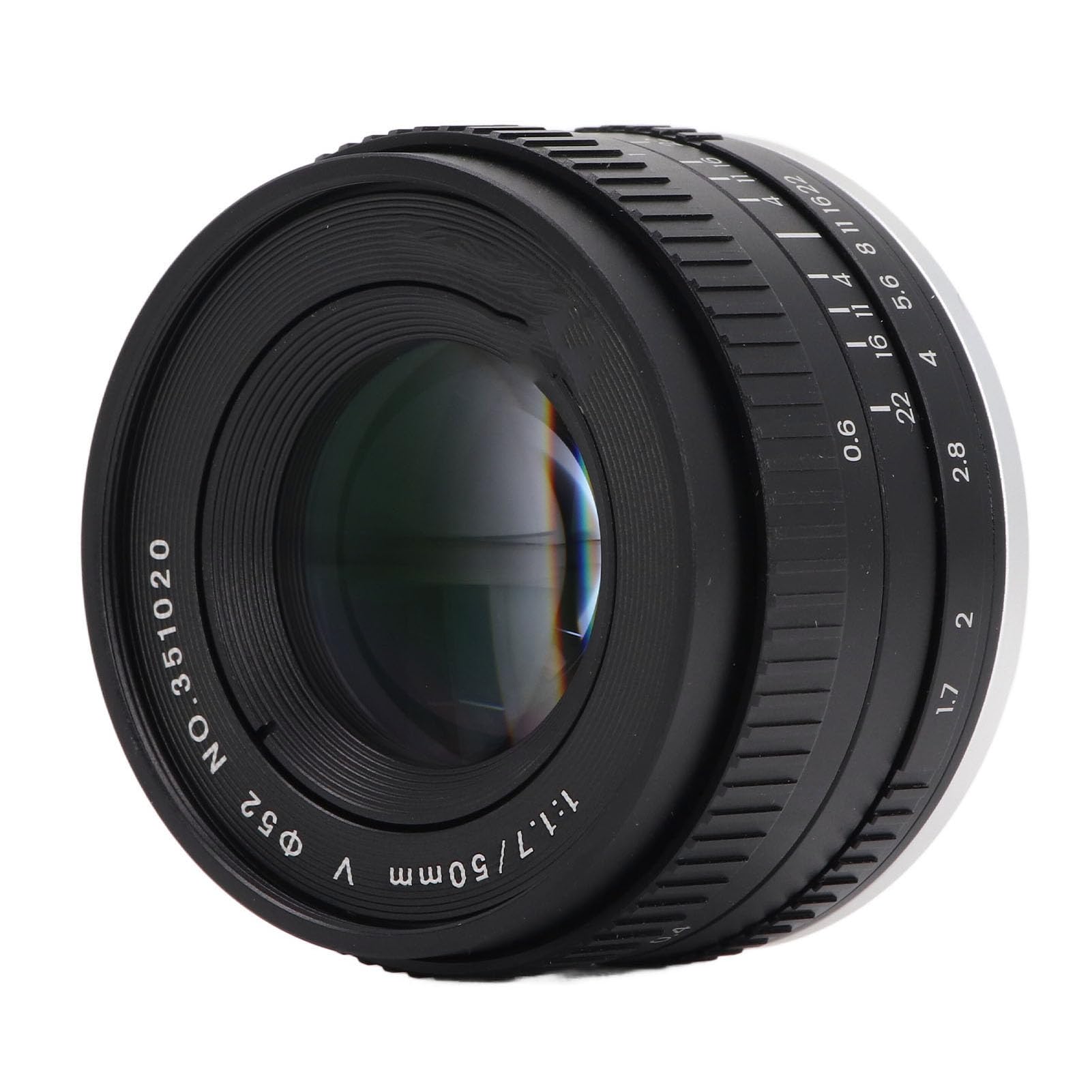 Obiettivo con Messa a Fuoco Manuale Full Frame da 50 Mm F1.7 per Fotocamere Standard con Attacco Filettato da 42 Mm, Obiettivo Fisso Ad Ampia Apertura, DSLR Leggero e di Alta