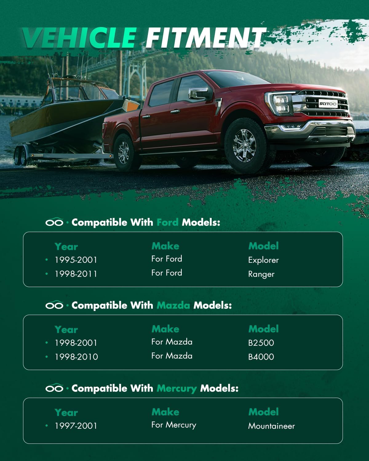 SCITOO 12pcs Suspension Kit 2 Rear 2 Front Sway Bar End Link 2 Lower Ball Joints 2 Upper Control Arm 2 Outer 2 Inner Tie Rod End fit 1995-2001 for Ford EXPLORER 2004-2011 for Ford RANGER