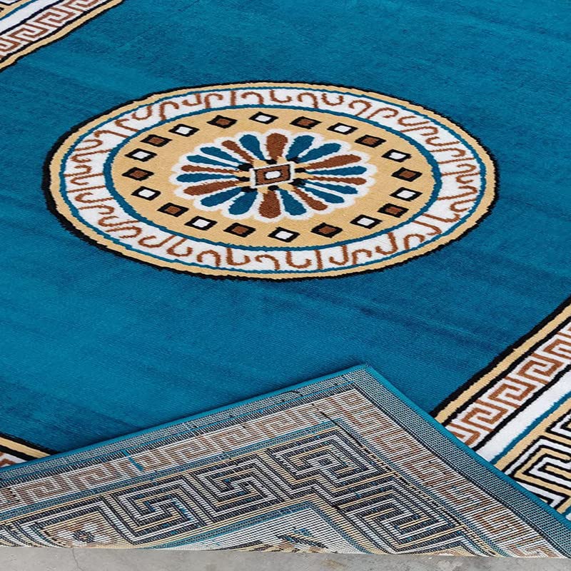 Image of Home Decore Acrylic Carpet for Your Living Room & Drawing Room Aywhere in Your Home (180X240 Blue Colour)- 6x8 Feet