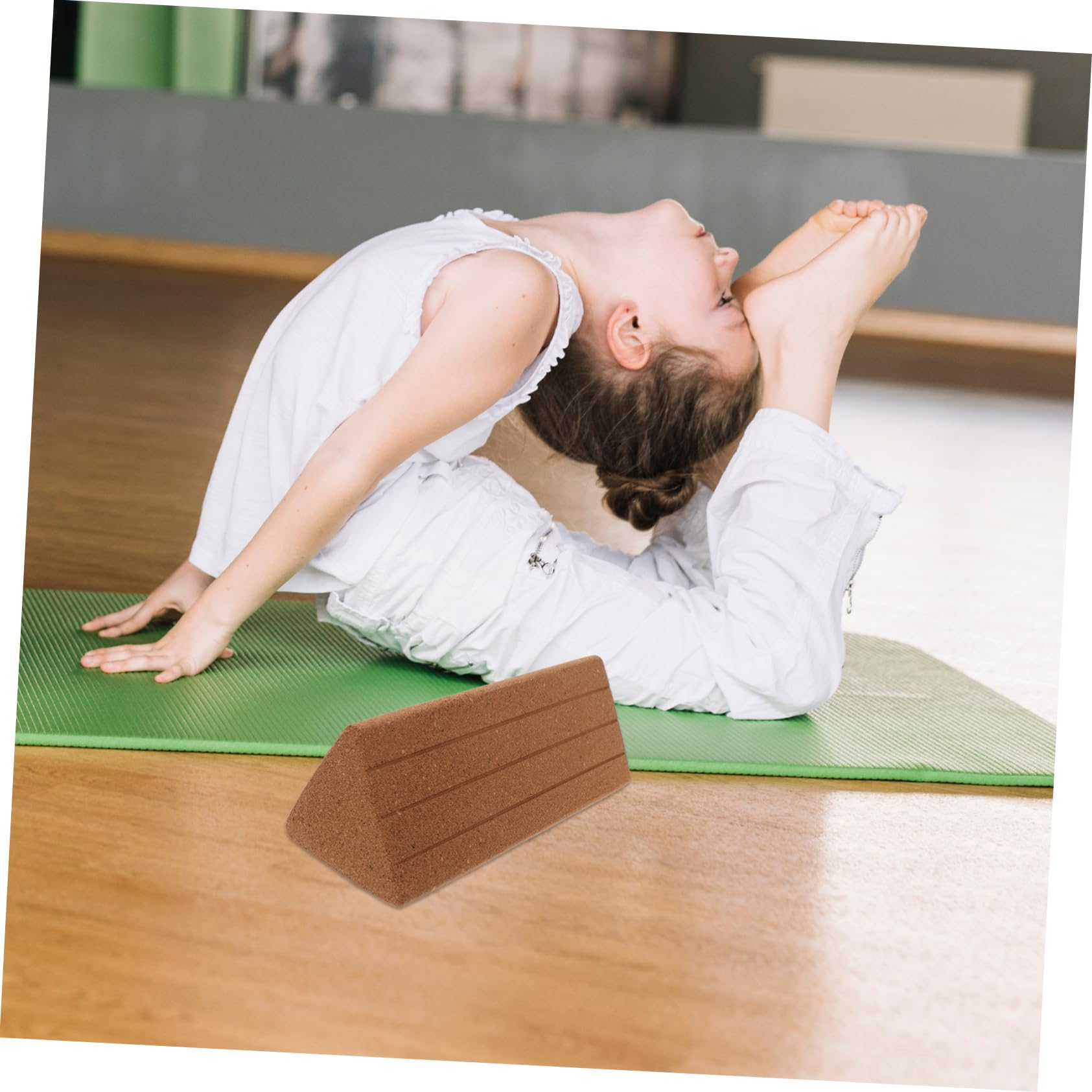 Bloques De Yoga Triangulares De Corcho De Alta Densidad Soporte Versátil Para Yoga Danza y Fitness Para Principiantes Mejora La Coordinación y Flexibilidad