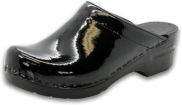 Bjork Women's PU Open Back Leather Clogs