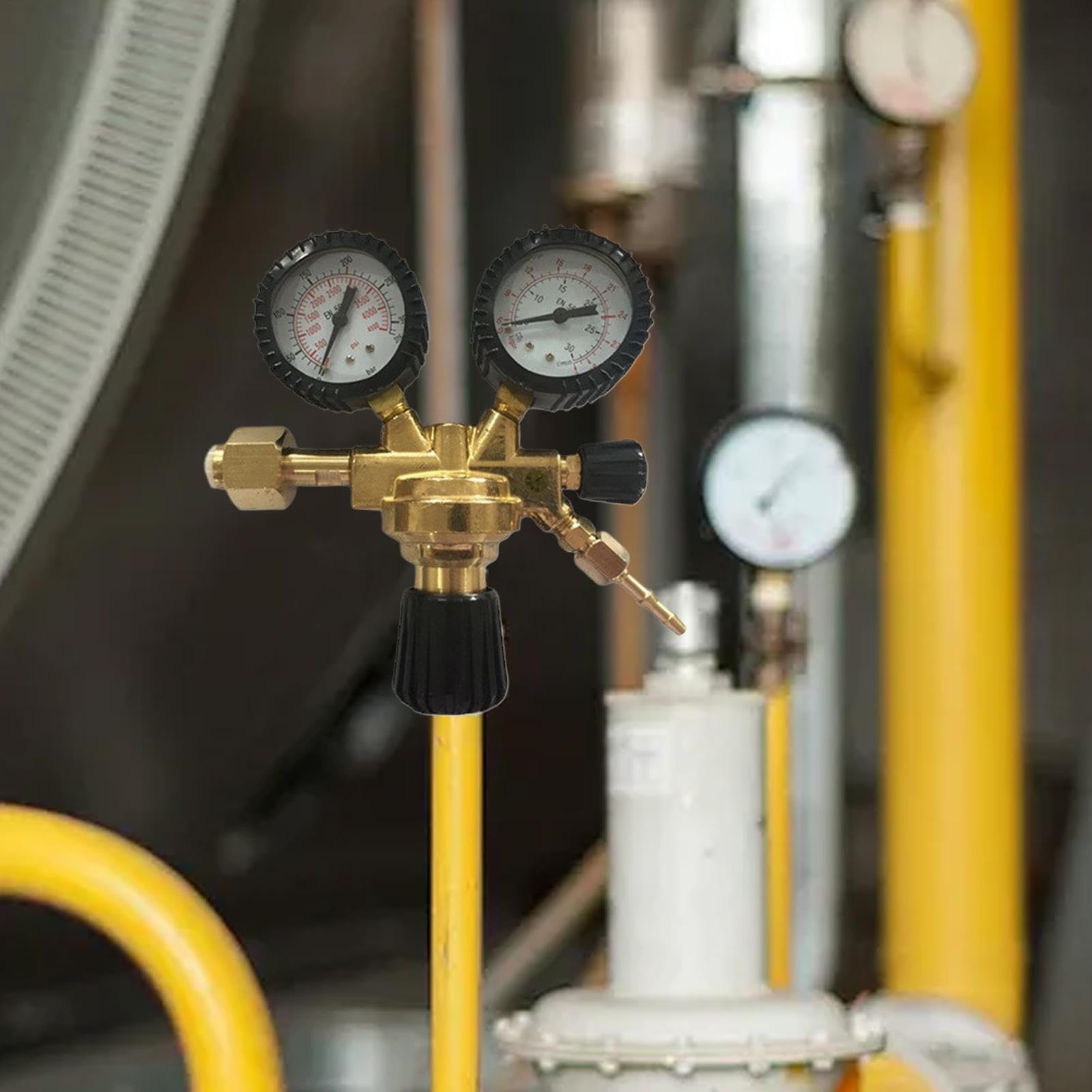 Misuratore di , misuratore di Riduttore di pressione di anidride carbonica | Manometri a doppia di facile lettura, misuratore di pressione 'per saldatrici