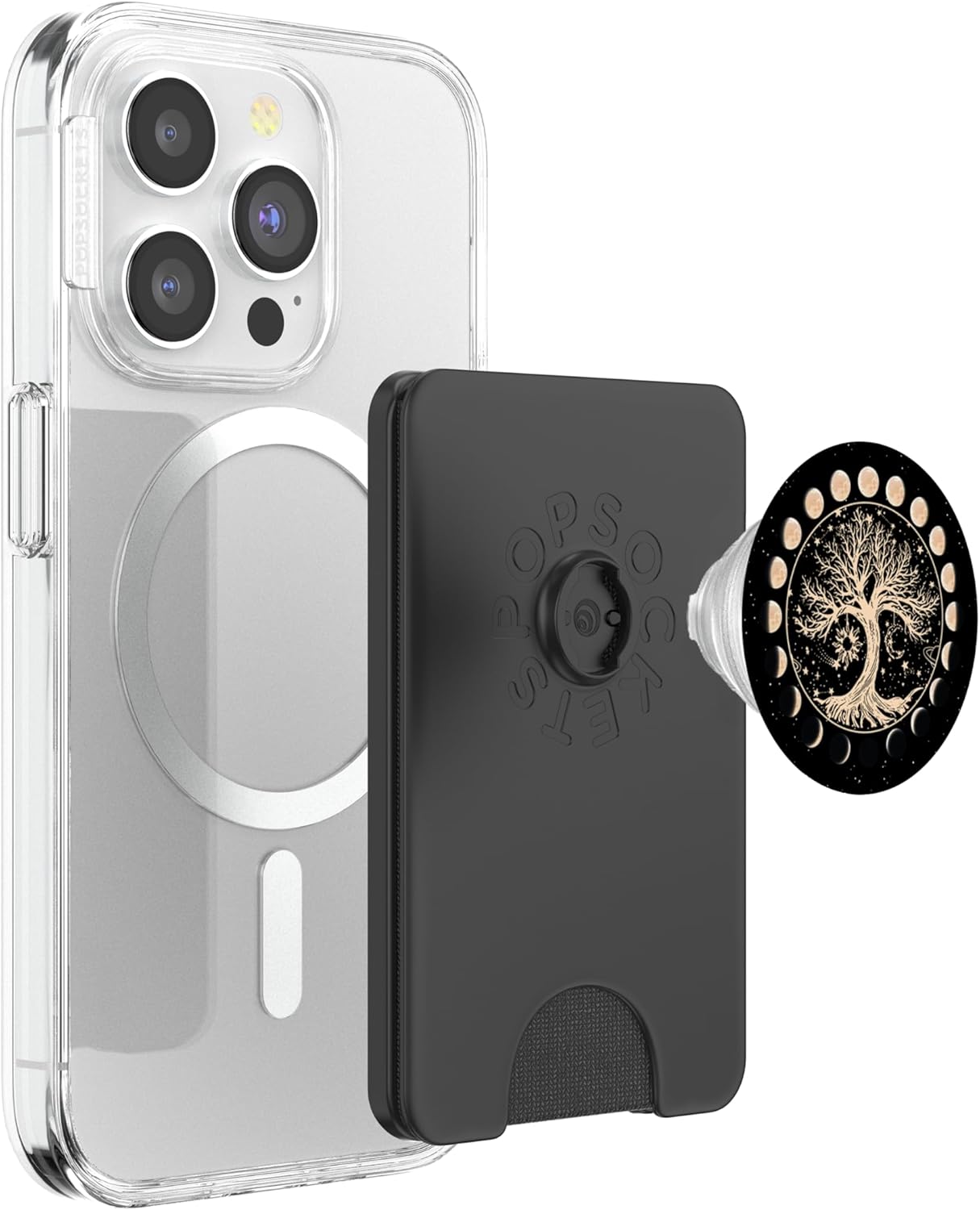 Aesthetic Tree of Life Moon and Sun Stars Space Galaxy PopSockets PopWallet for MagSafe