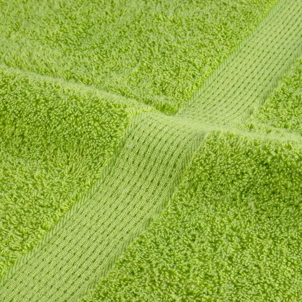 SOLUND 4 Stück Apfelgrün Badetücher 100x150 cm, 100% ringgesponnene Baumwolle, saugfähig mit praktischer Schlaufe, maschinenwaschbar, Oeko-TEX Zertifiziert