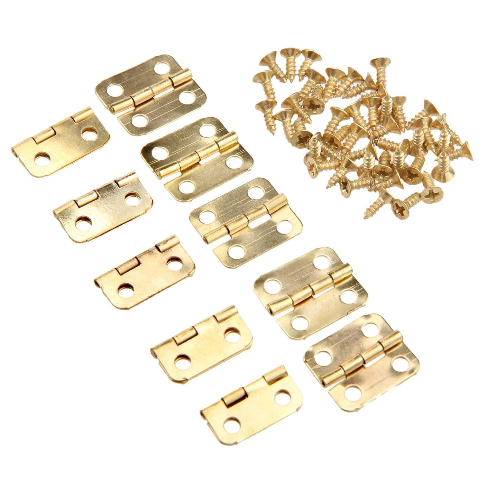 Nvsfzgiyg Antique Bronze Hinge, 50Pcs Round 1613Mm Iron Gold/ 4 Holes Decorative V-Intage Jewelry Boxes Cabinet(Antique Bronze)