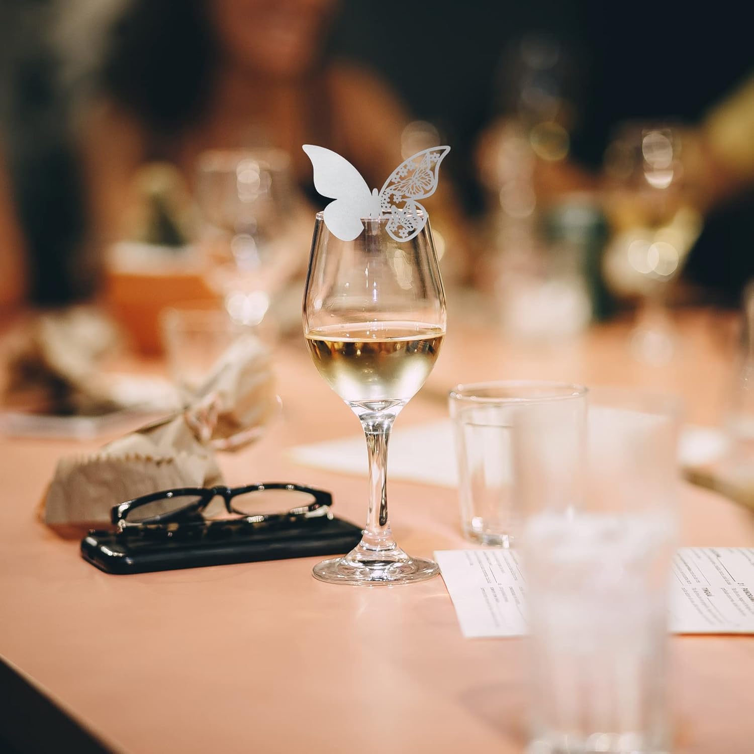 50 Segnaposto Angelo Perlato Bianco - Per Matrimonio, Battesimo, Comunione - Foto 13