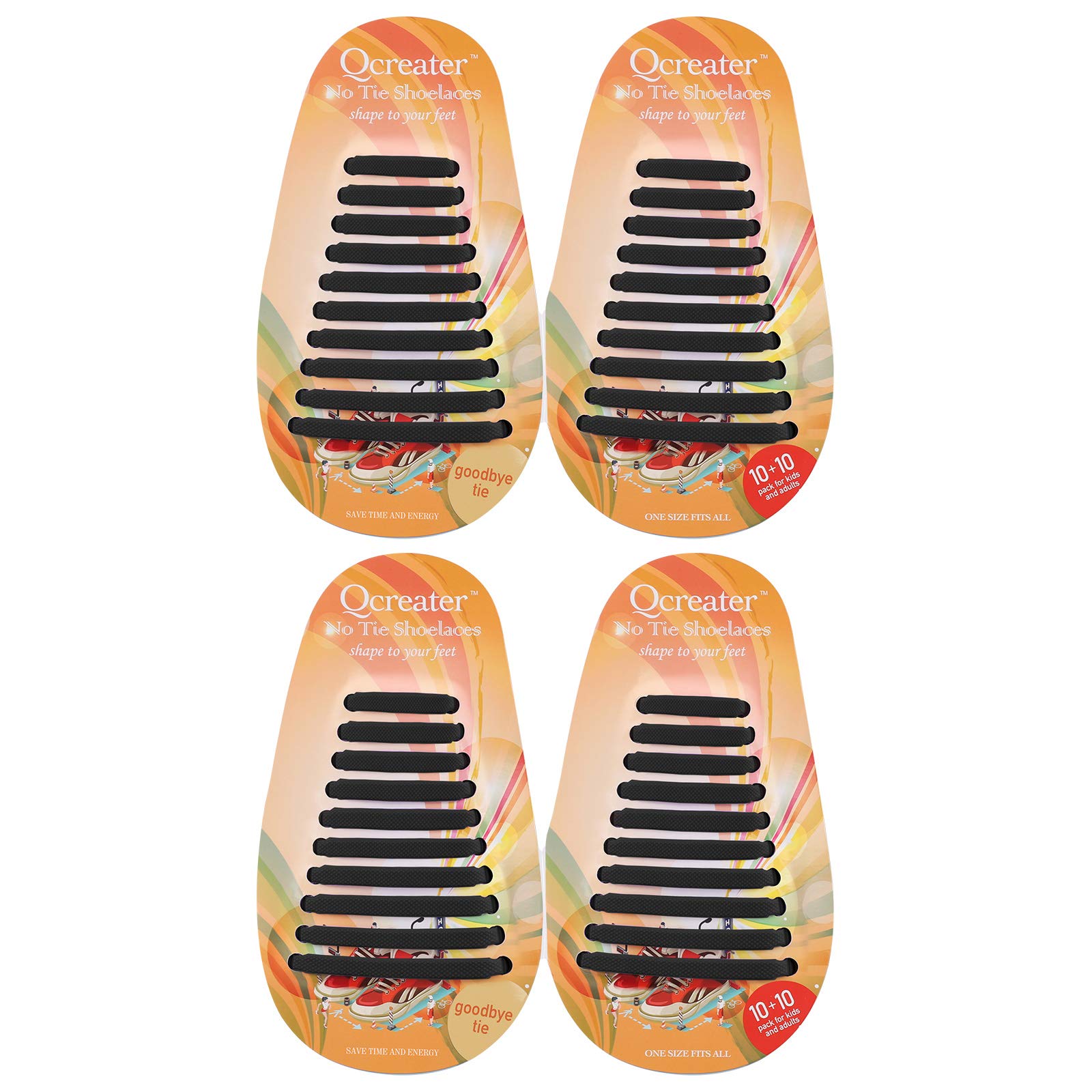 SDARMINGNo Tie Shoe Laces for Kids and Adults, Elastic Silicone Tieless Running Laces