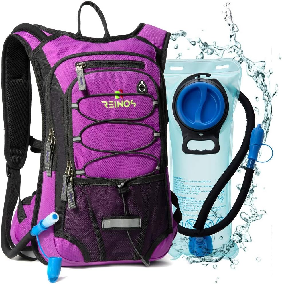 REINOS Hydration Backpack with 3L Bladder for Men & Women, Daypack with Thermal Insulation | Great for Hiking, Running, Cycling, Camping, Skiing, Outdoor Activities