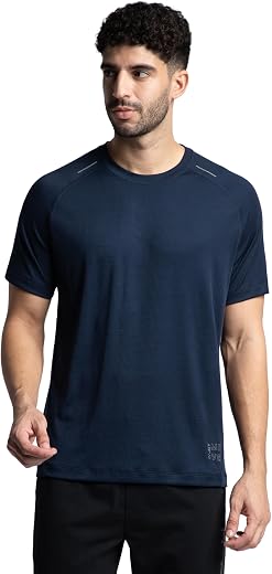 Jockey MV16 Men's Nylon Regular Fit Lightweight Microfiber Solid Round Neck Active Wear T-Shirt with Breathable Mesh