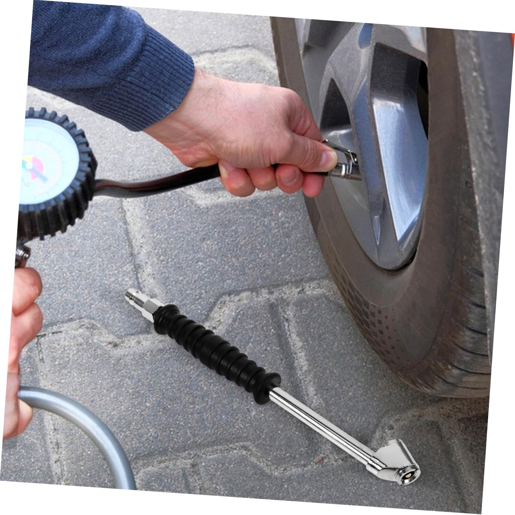 5stücke Tire Chuck Reifenfüller Mit Metall-düse Kompatibel Mit Japanischen Und Europäischen Ventilen Luftanschluss Für Auto Und Fahrradreifen Langlebig Und Benutzerfreundlich