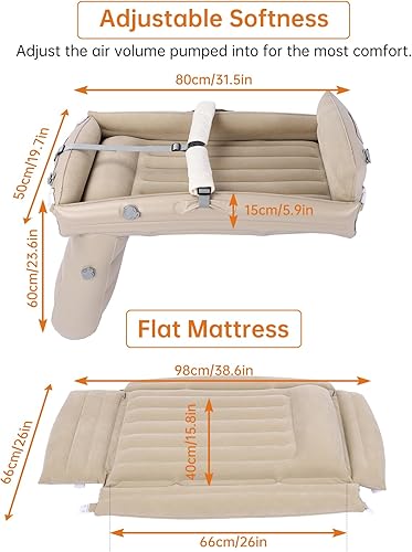 Miniatura 4 de Kids Airplane Bed, Inflatable Plane Seat Extender for Toddler, Kids Travel Bed for Flight with Hand Pump, Toddler Travel Essentials