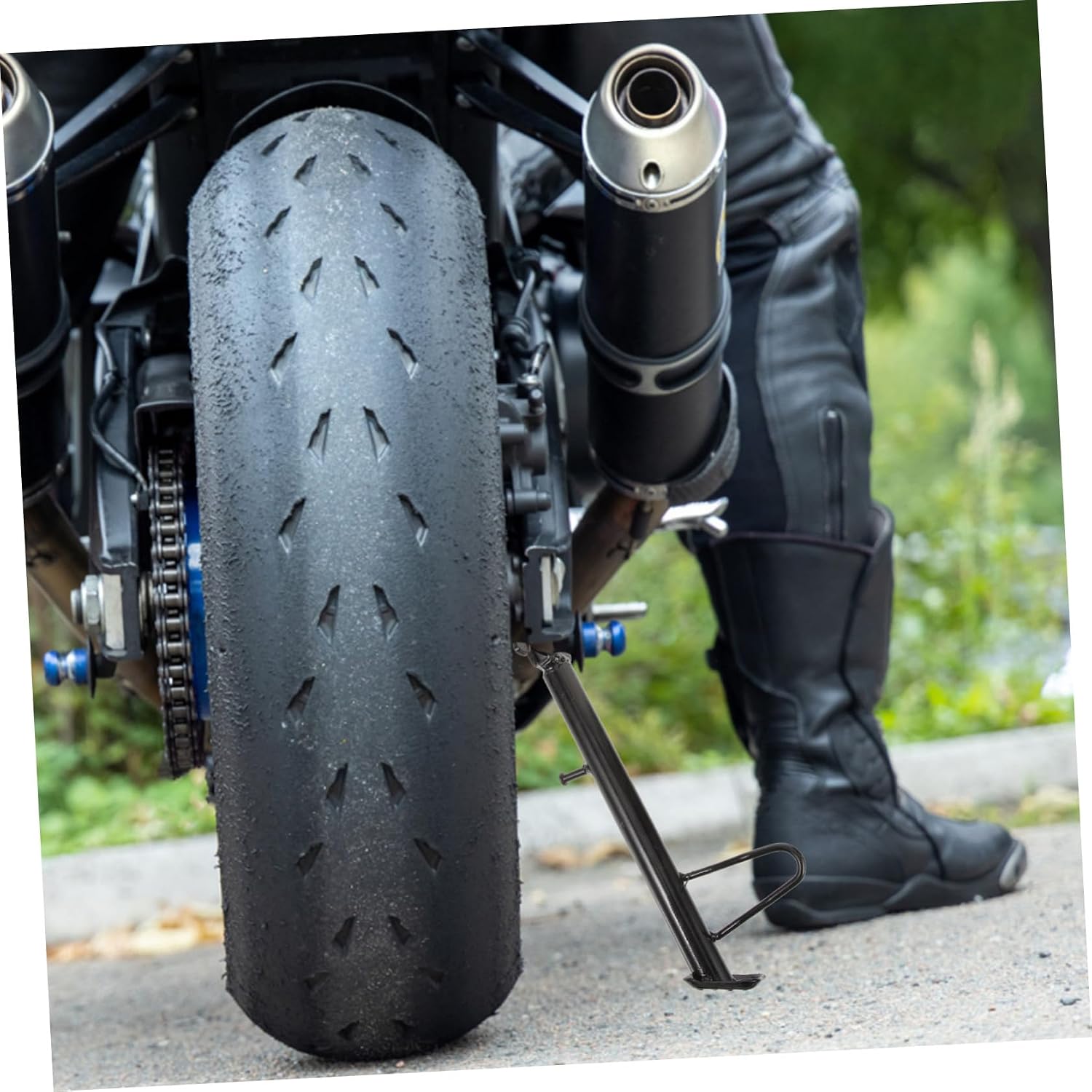 Sturdy Motorcycle Foot Stand Side Kickstand Pad Scooter Stand Holder Replacement Part
