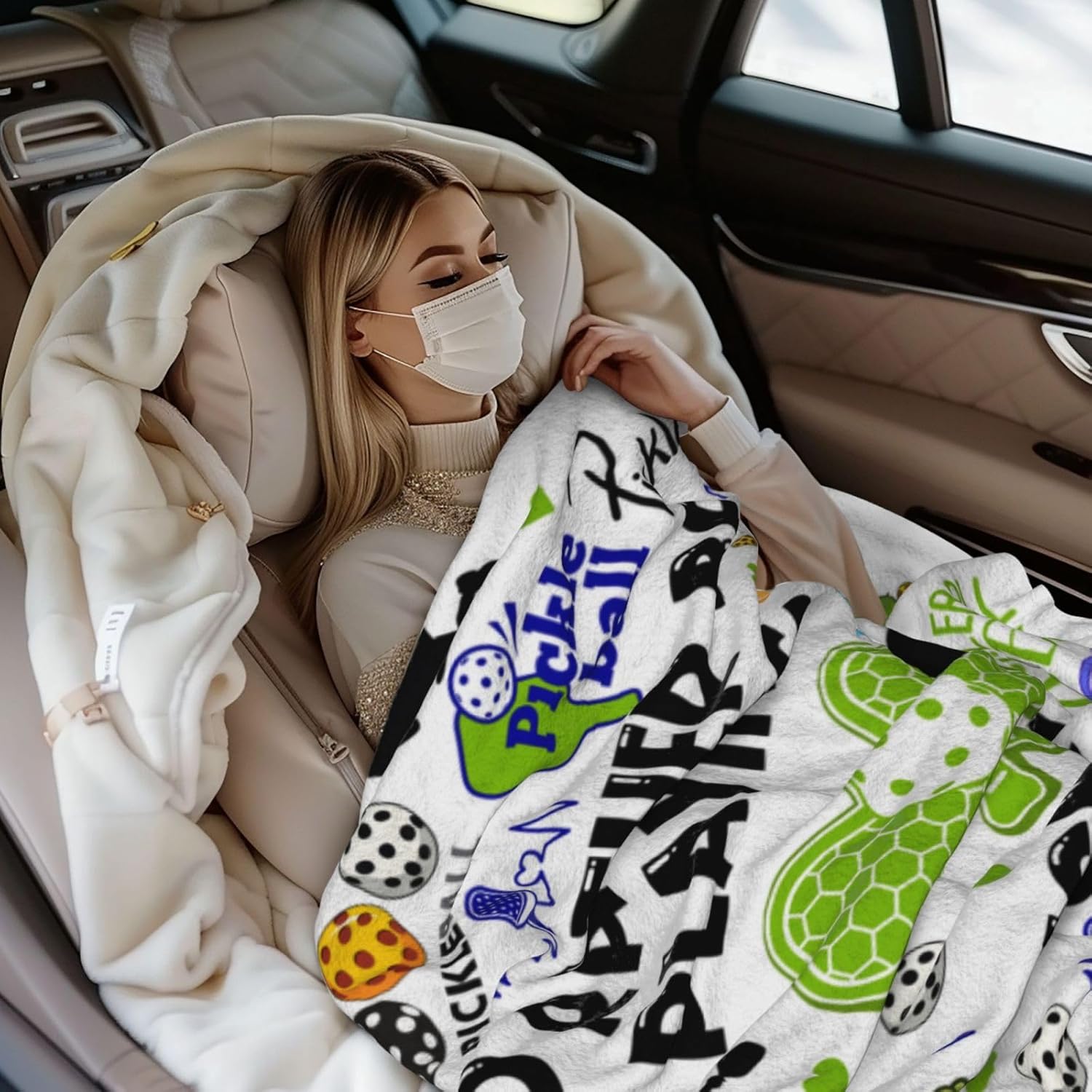 Pickleball Blanket Pickleball Gifts for Women Men Soft Cozy Throw Blanket Gifts for Pickleballs Lovers Players Pickleballs Accessories Gift for Women 50"X40" - Image 6