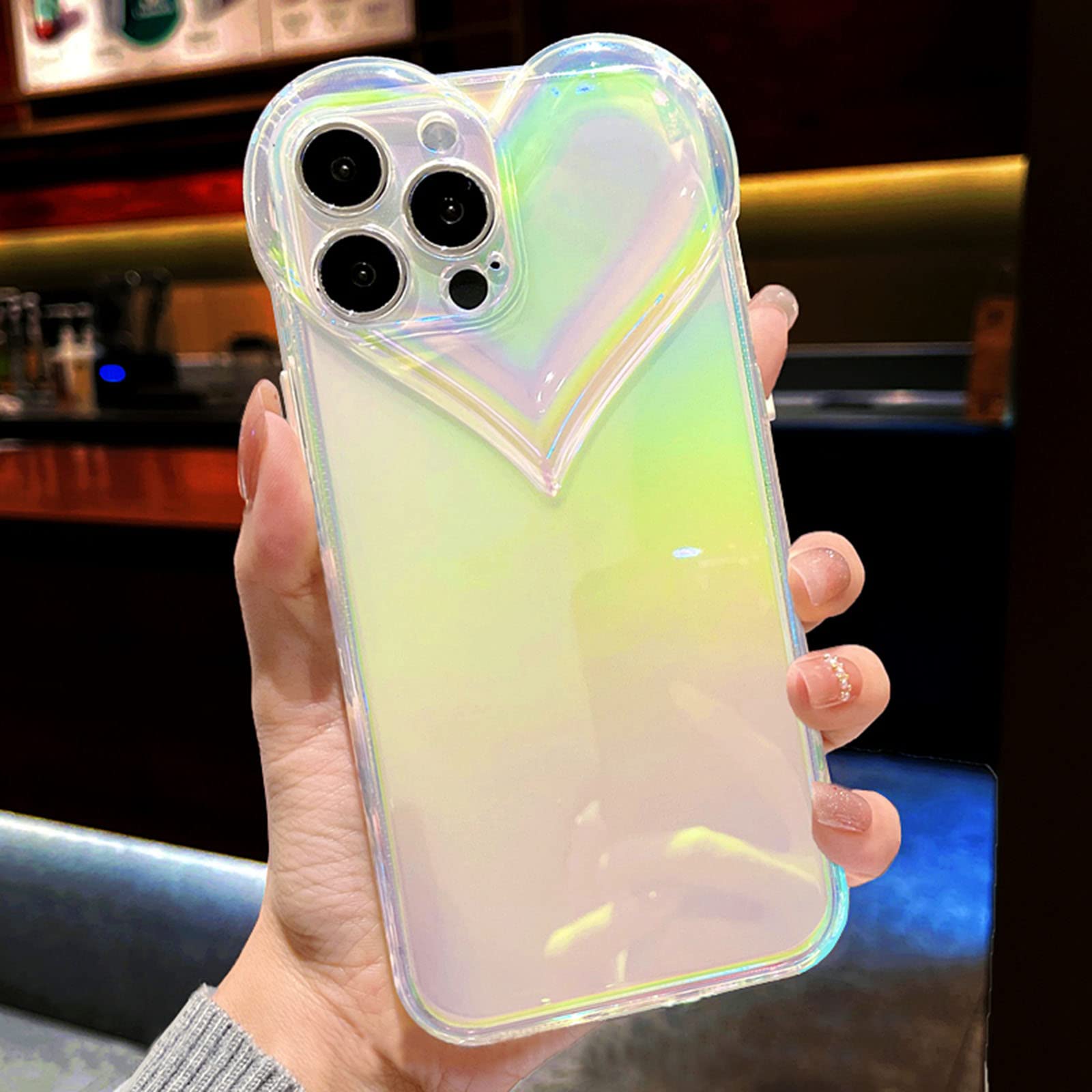 Amazon.co.jp: の虹色のグラデーションクリアケースIphone 13 Pro Max