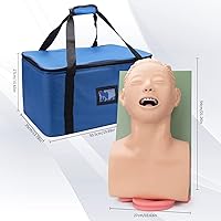 Vista 6 de ANNWAH Maniquí de simulador de intubación traqueal Manejo de las vías respiratorias Ayuda de enseñanza con tubo endotraqueal, modelo humano