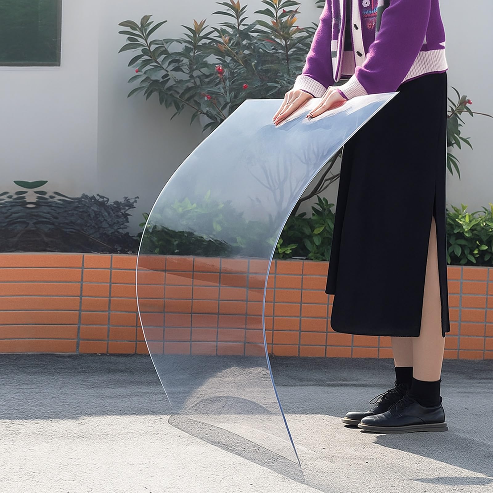 Paneles Transparentes de policarbonato de 2 mm para Techo y claraboyas, láminas acrílicas Resistentes, Cubiertas Exteriores para toldos contra la Lluvia