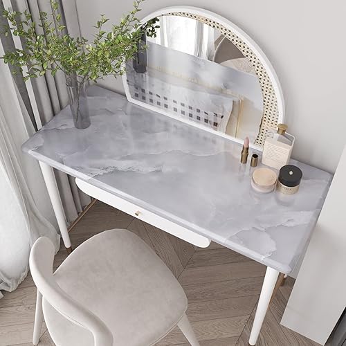 Miniatura 7 de KIKitchen Papel de contacto de mármol gris de 157 x 393 pulgadas papel tapiz de mármol para despegar y pegar autoadhesivo extraíble película de