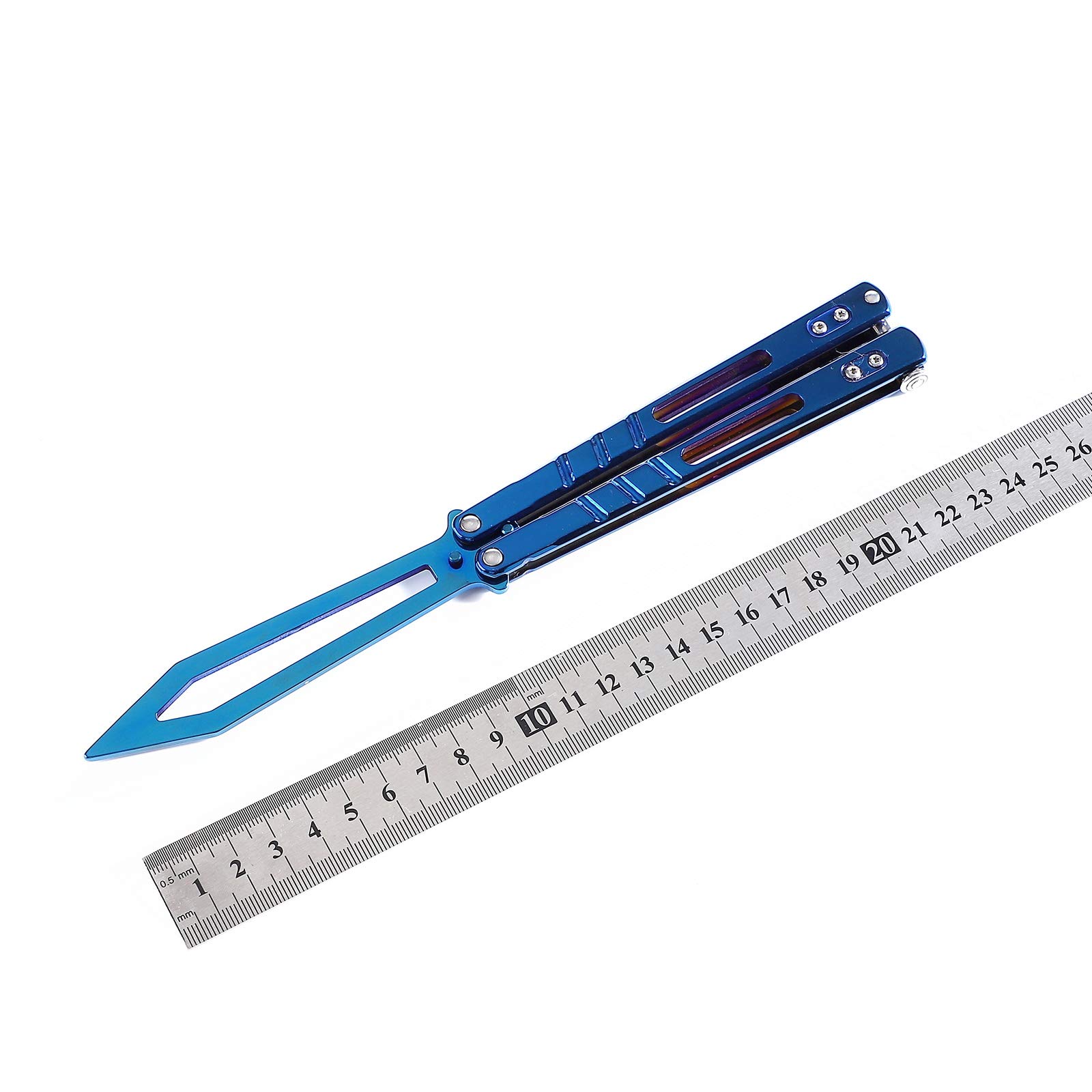 Palos de práctica de Acero Inoxidable para Principiantes, no Afilados, Duradero (Azul)