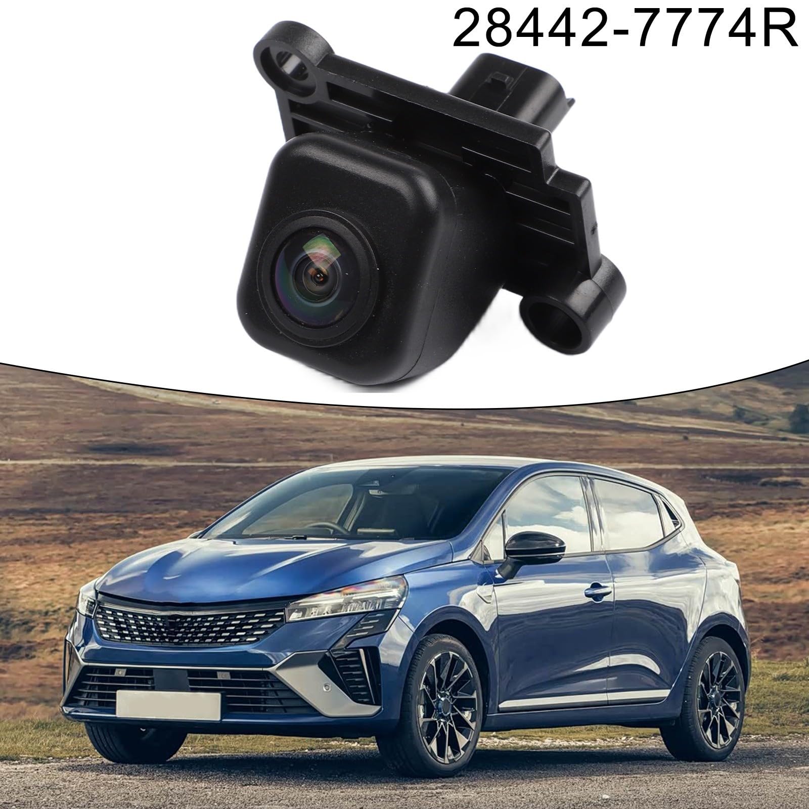 HpLive Telecamera posteriore per Renault Clio IV e Megane IV, ricambio per OEM 28442-7774R, 12 V ABS telecamera posteriore per parcheggio, impermeabile e antiurto, facile installazione