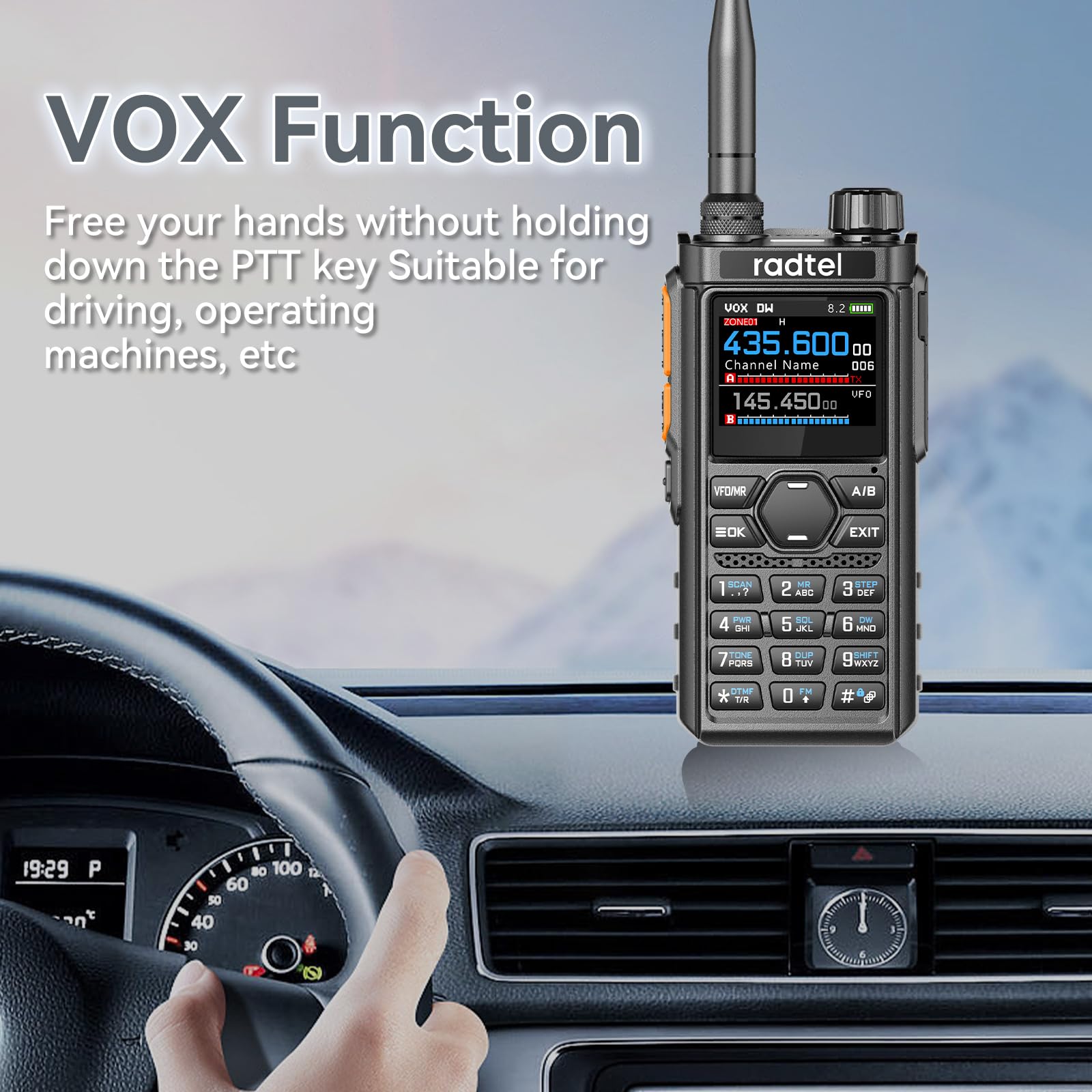 Radtel RT-910B 5W UHF VHF Dual Band Radio bidirezionale Radio amatoriale da 6 metri Walkie Talkie programmabile Bluetooth Tipo C Radio portatile VOX ricaricabile a mani libere per veicoli e esterni