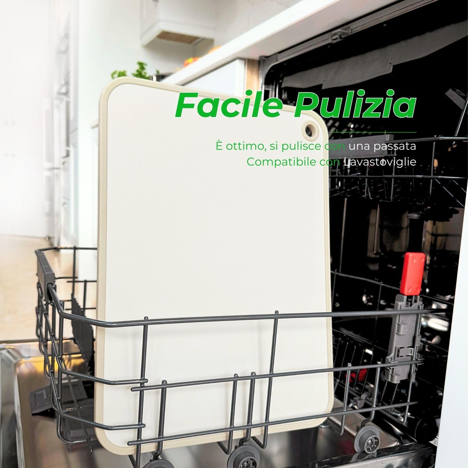 Set 3 Taglieri In Plastica Senza BPA - 32x24, 29x22, 26x19 Cm, Antiscivolo, Lavabili In Lavastoviglie