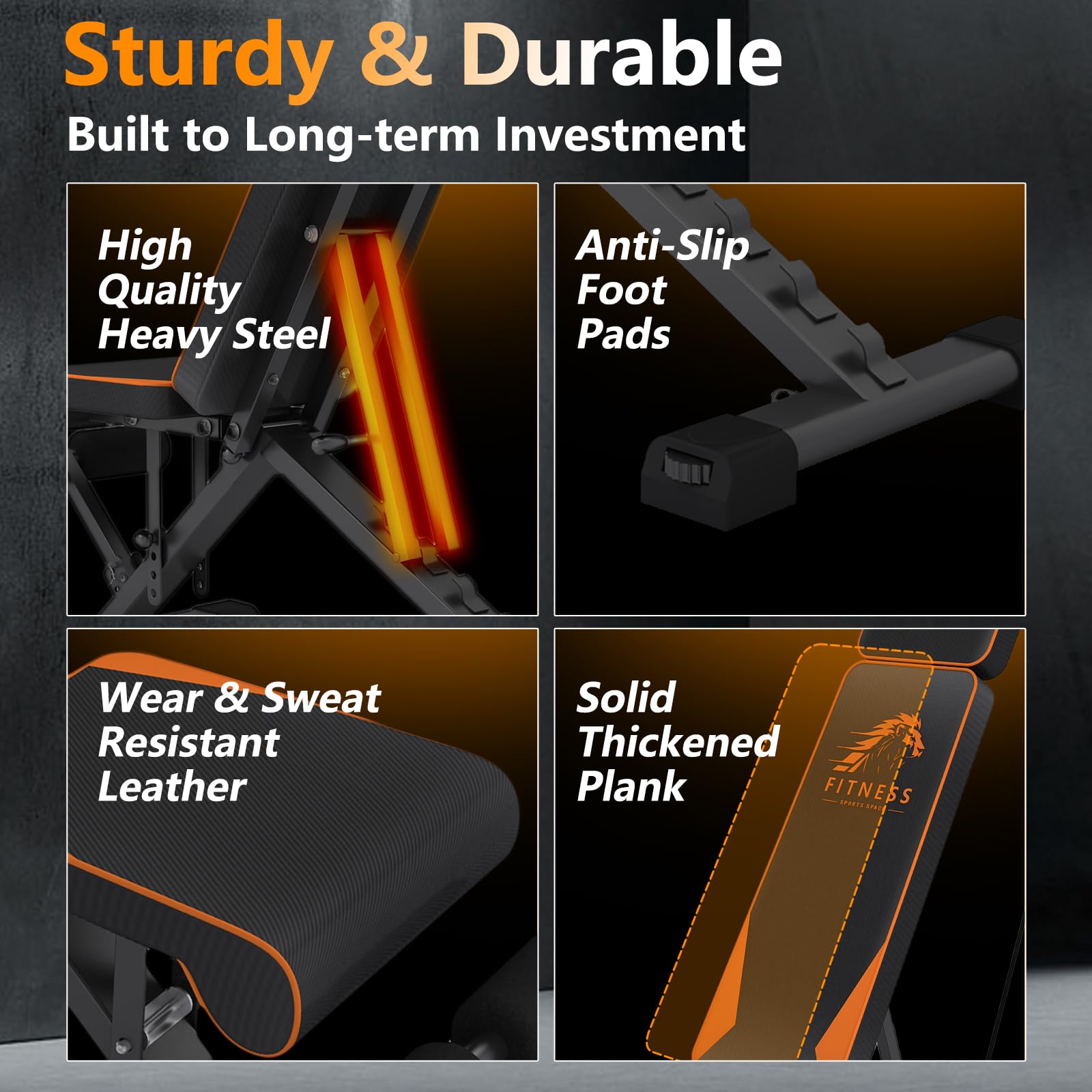 Dskeuzeew Banc de Musculation Pliable Réglable, 400KG Charge Max,Dossier 7 Positions Appui-tête Réglable, l'entraînement, pour Maison & Gym