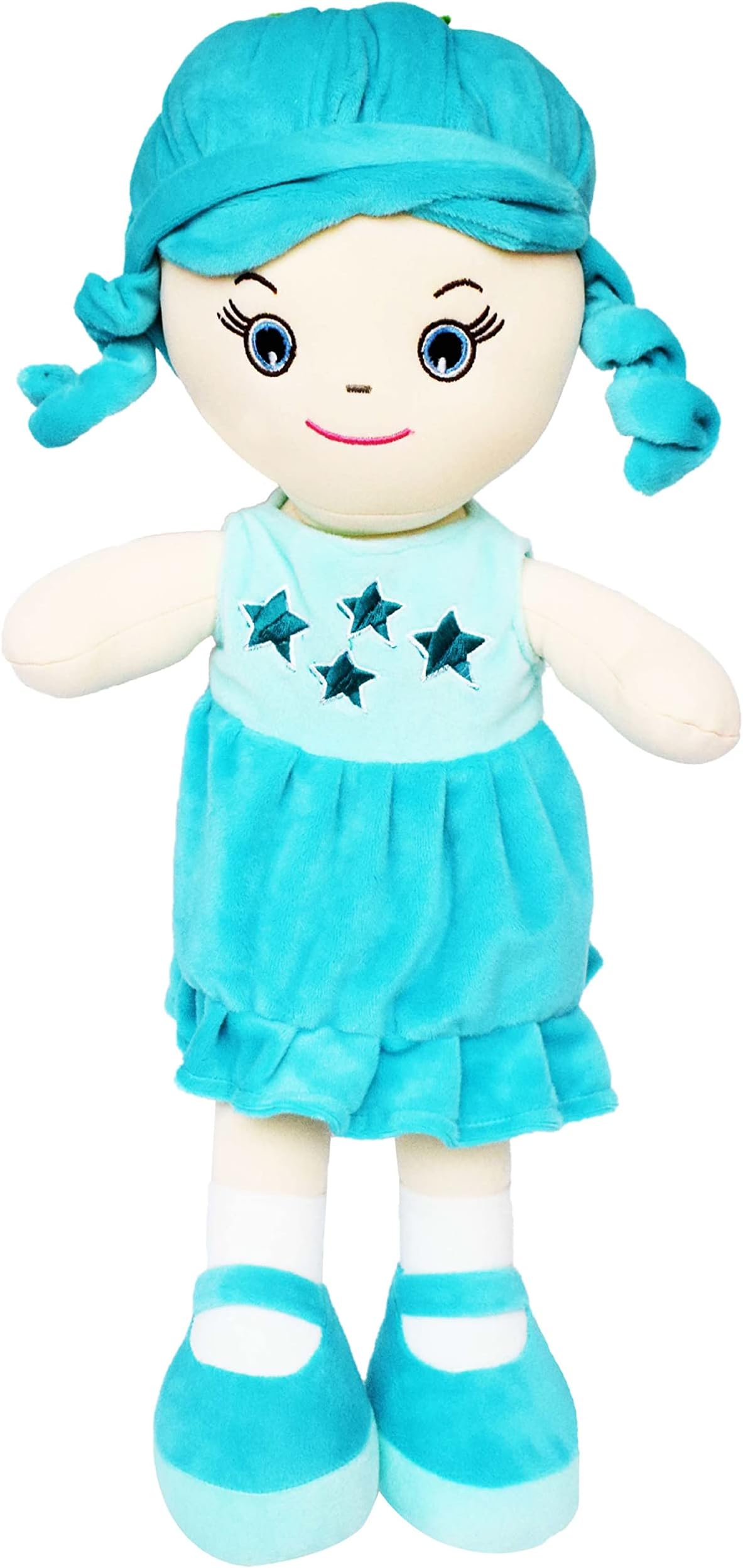 Mirada Blue Plush Stuffed Cute Huggable Heart Girl Big Doll Soft Toy - 50 cm