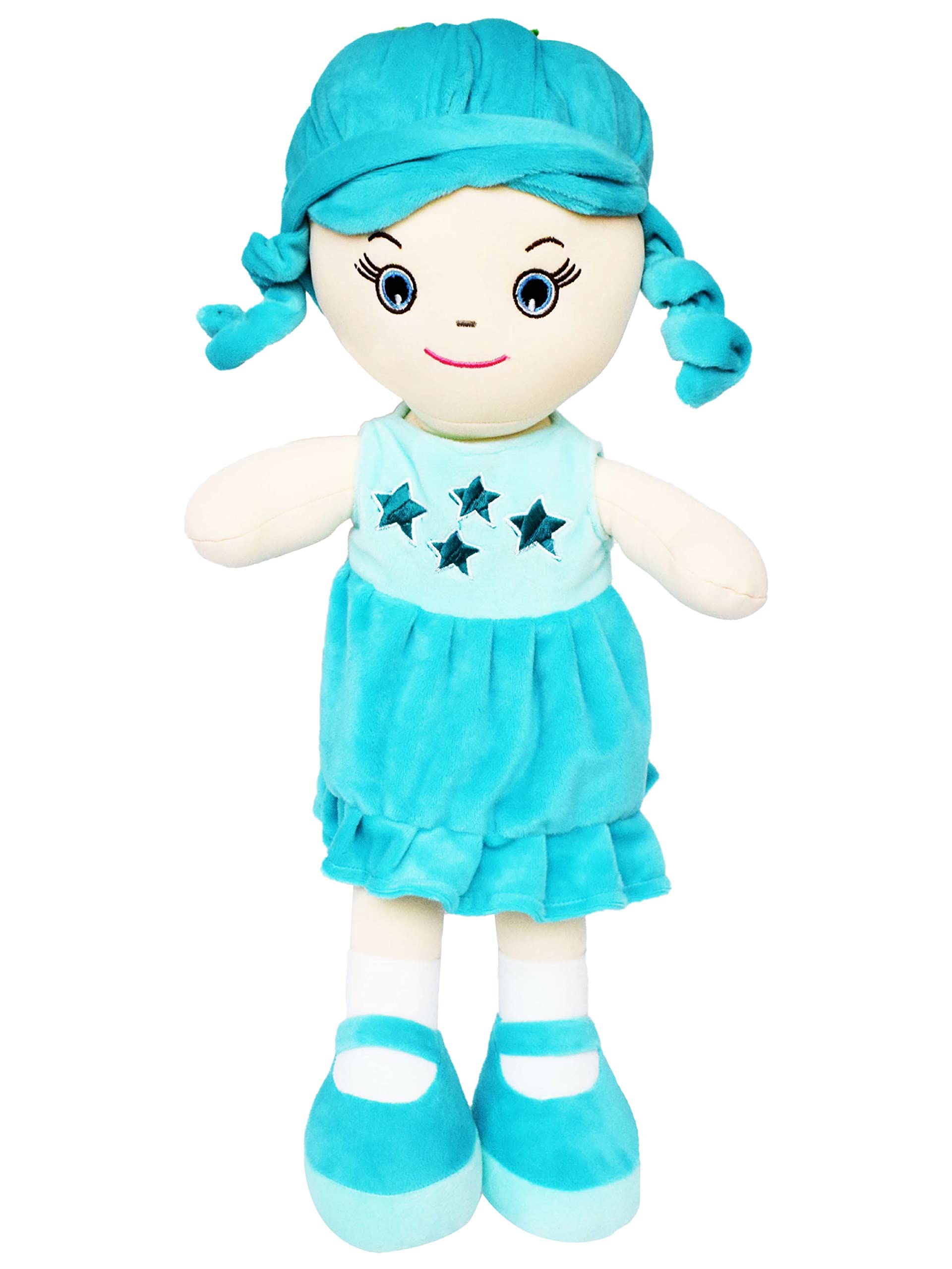 Mirada Blue Plush Stuffed Cute Huggable Heart Girl Big Doll Soft Toy - 50 cm