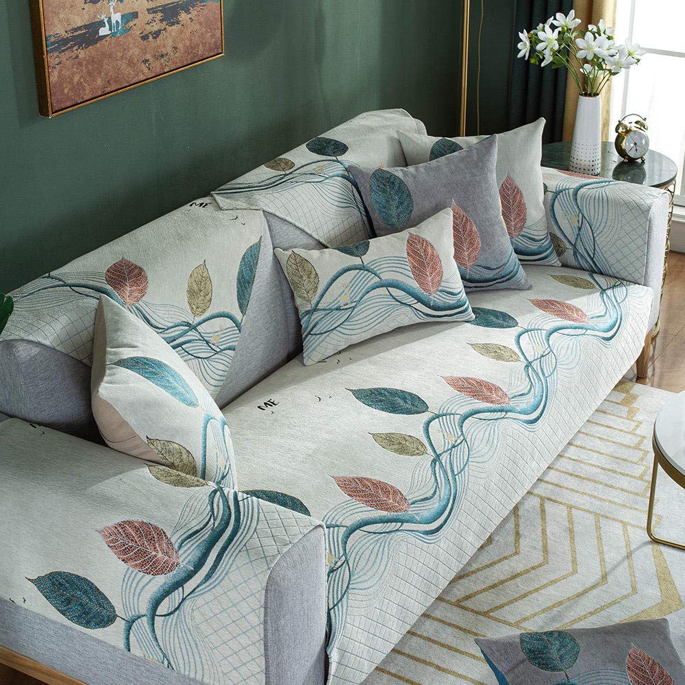 YUTJK Chenille Mr.Deer Sofa Pad, Seat Sofa Cover, Three Seater Seat Cover, Sofa Protector, Sofa Covers Easy to Use, For summer, Music tree 2