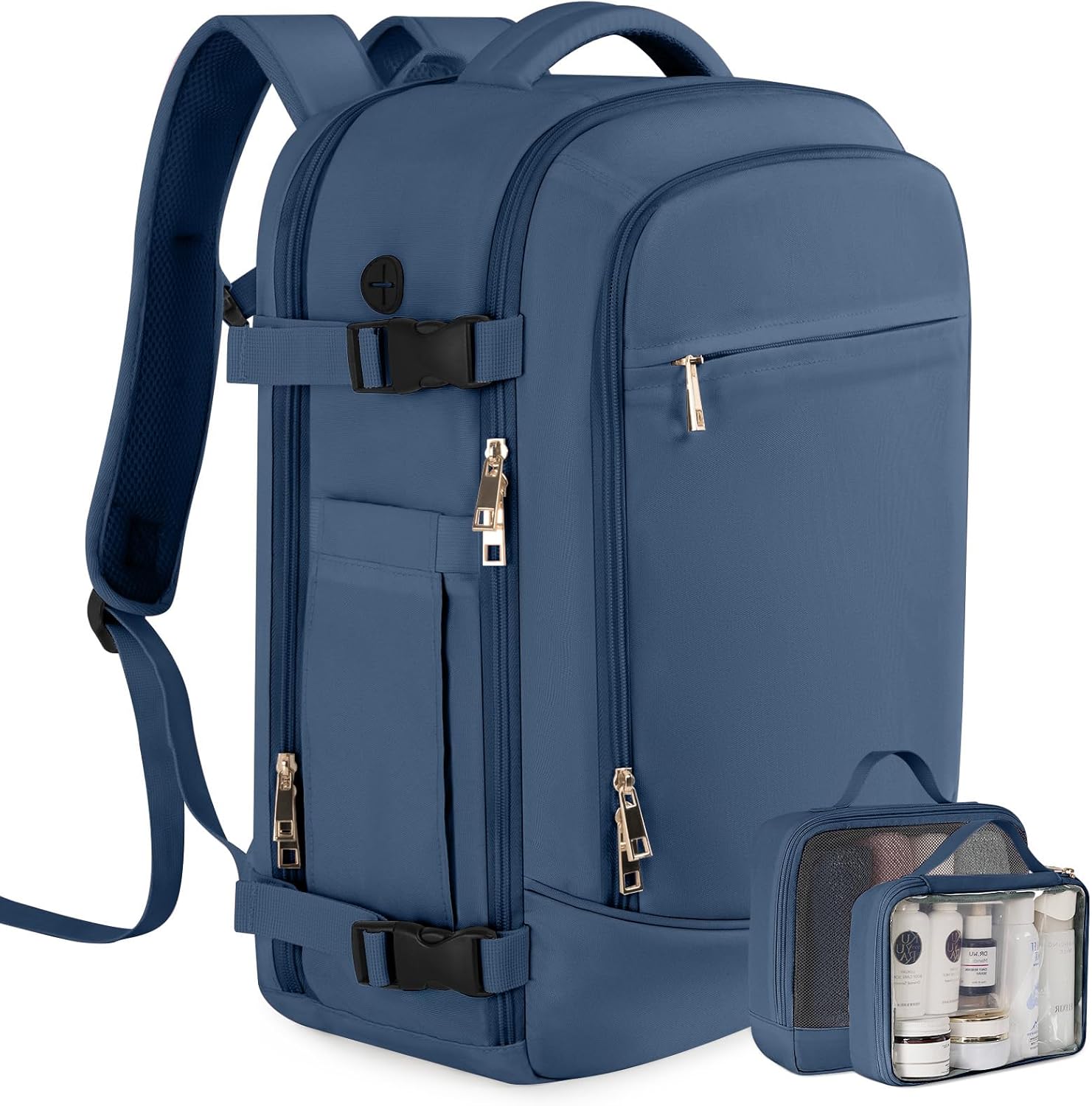 Travel Backpack, Carry-on Backpack for Men Women, Travel Backpack Carry on Flight Approved, 40L Personal Item Backpack Personal Item Backpack Bag, Travel Essentials, Dark Blue Travel Backpack, Carry-on Backpack for Men Women, Travel Backpack Carry on Flight Approved, 40L Personal Item Backpack Personal Item Backpack Bag, Travel Essentials, Dark Blue