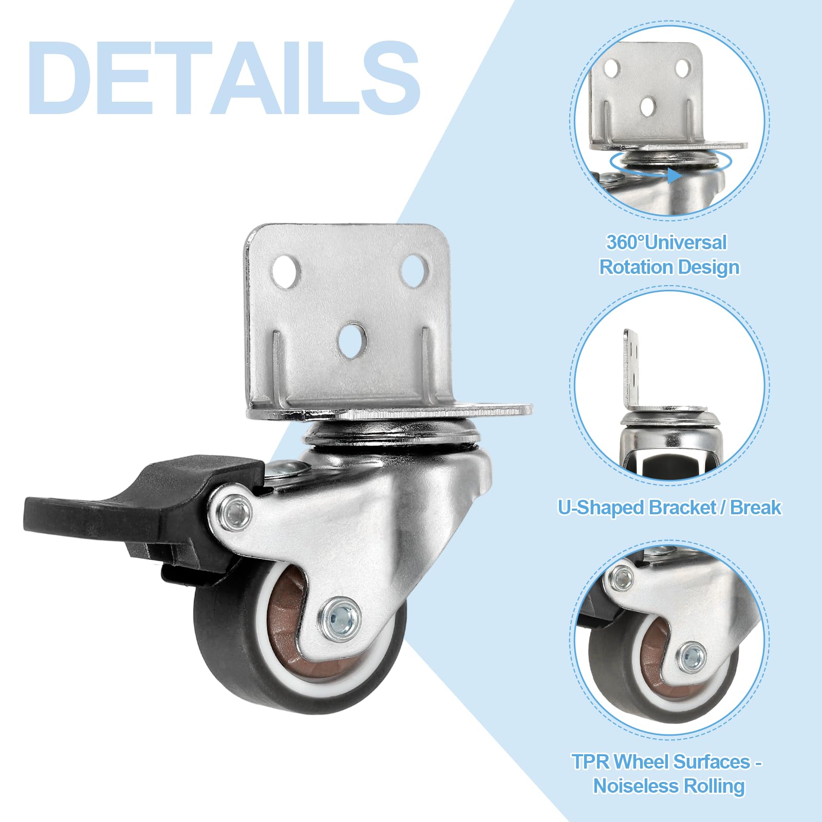 PATIKIL 1 Inch Caster Wheels - Image 3
