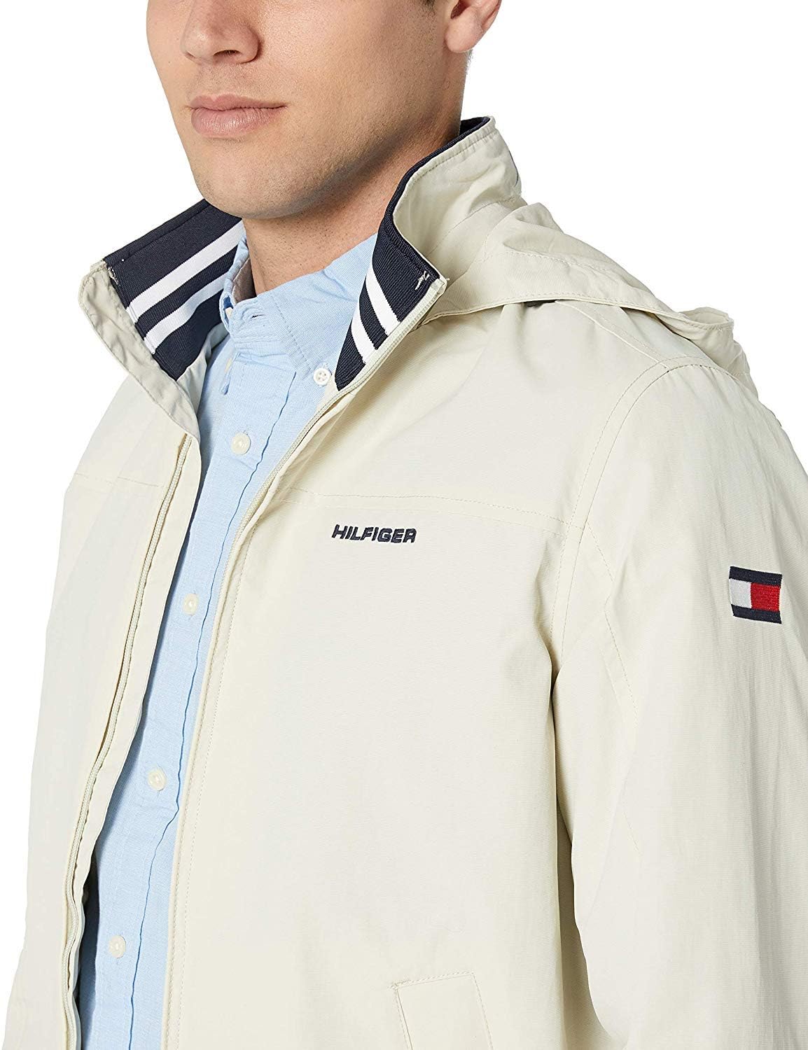 Tommy Hilfiger mens Lightweight Waterproof Regatta Bomber Jacket - Image 2
