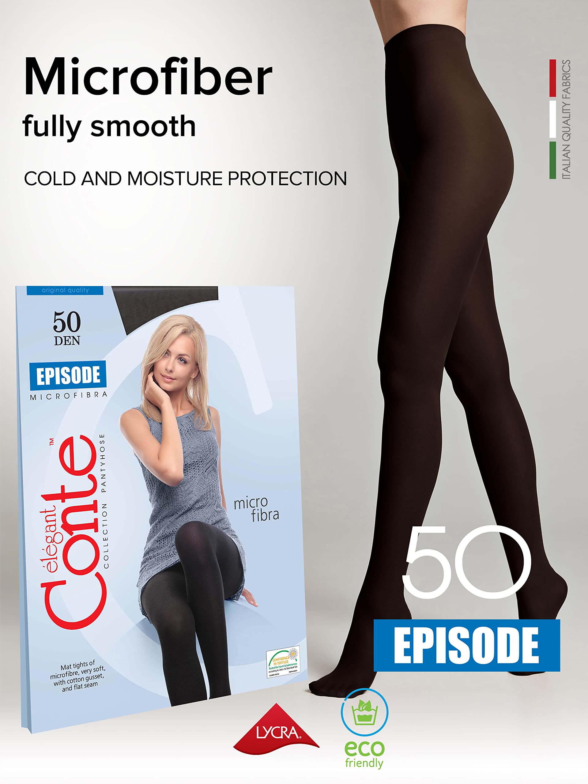 Conte Collants semi-opaques chauds épais et durables en microfibre épisode 50 deniers