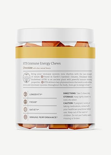 Miniatura 4 de BIG BOLD HEALTH HTB Immune Energy Masticables, trigo sarraceno germinado orgánico con vitamina D, vitamina C, zinc y magnesio. Sabor con delicioso