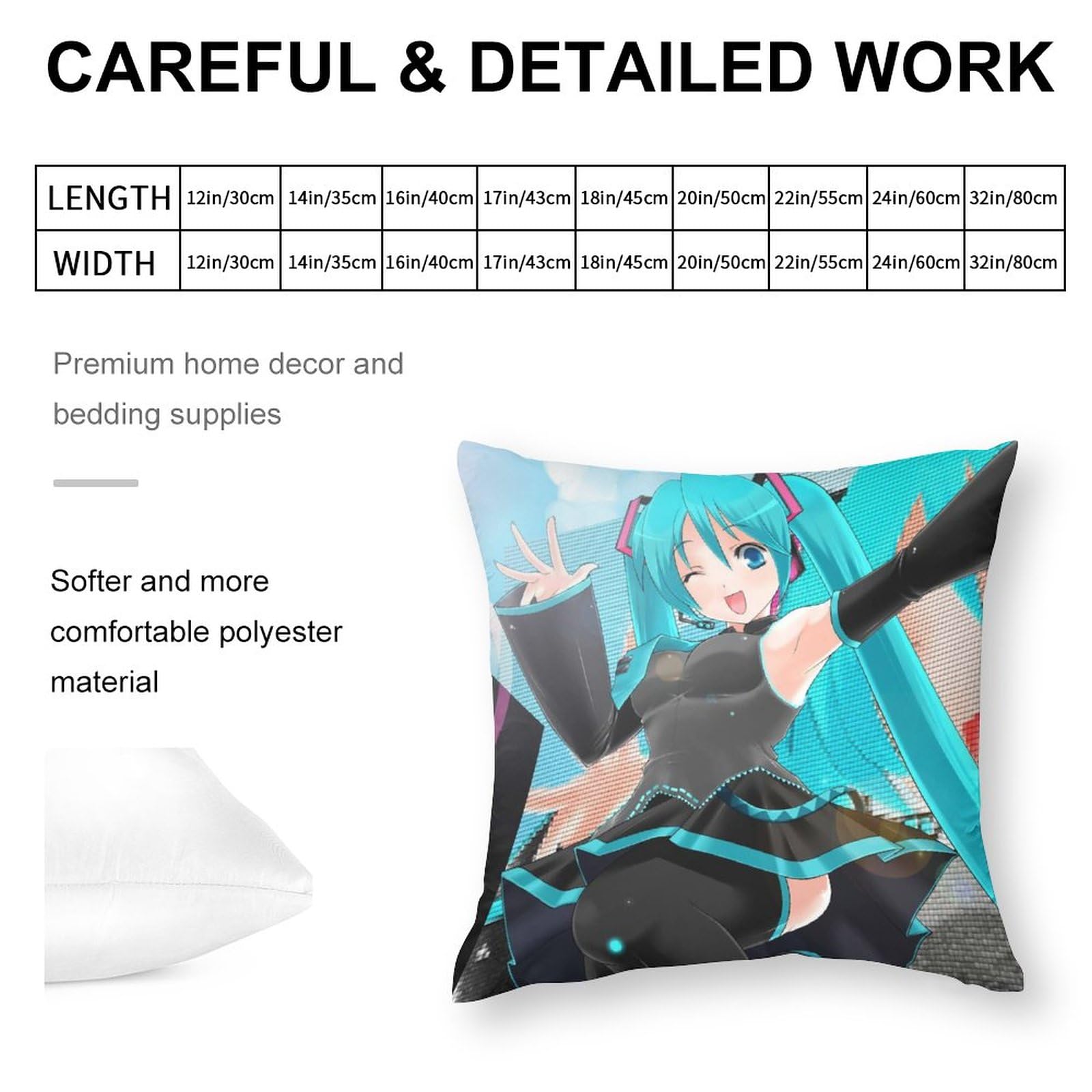 Amazon.co.jp: 初音ミク クッションカバー 座布団カバー ソファー