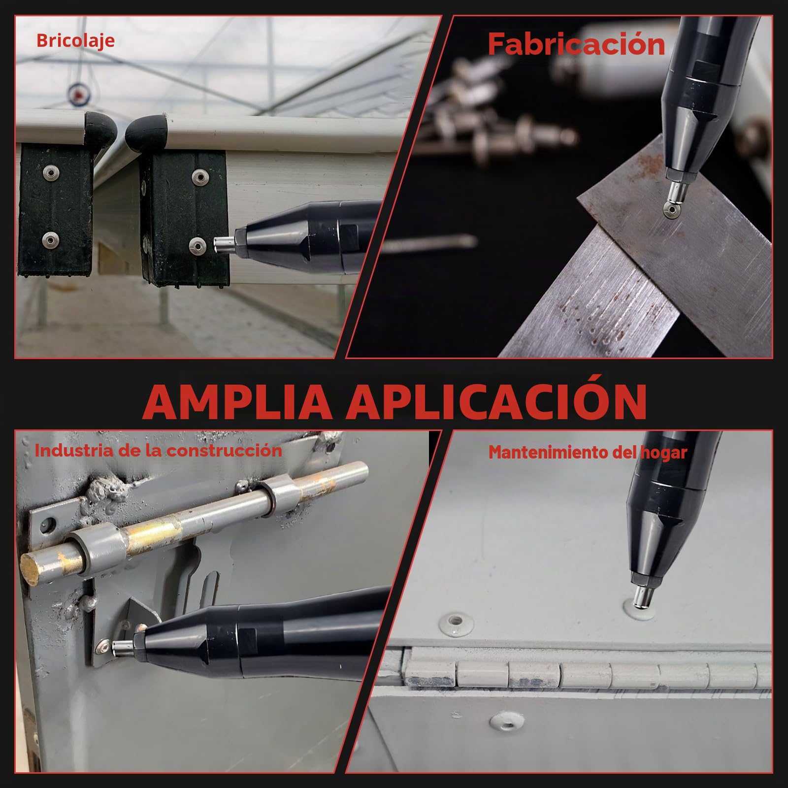 Alicates de remachado de batería compatibles con batería Mi-LWAUKEE de 18 V (sin batería), pistola de remache inalámbrica, pistola de remache sin escobillas para remaches de 1/8 pulgadas, 5