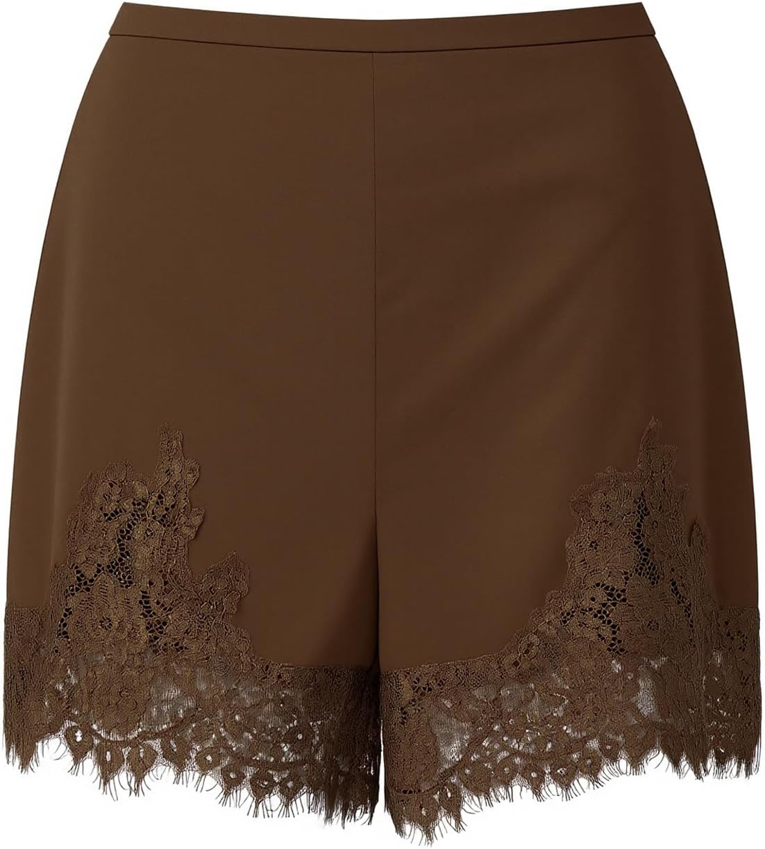 UAURORAO Women Satin Silk Shorts Lace Trim Patchwork Mini Micro Shorts Silky Low Rise Coquette Lounge Slip Bottoms - Image 5