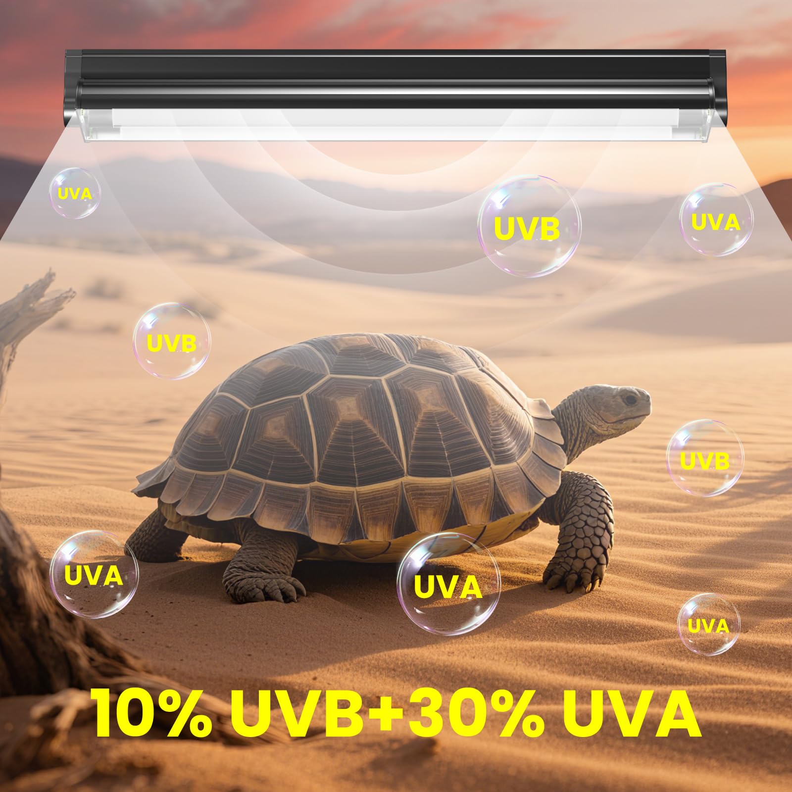 HeatingLux T8 UVB Light Reptile Kit 15W, 10.0 UVB UVA Lighting Combo Kit 18IN - Image 3
