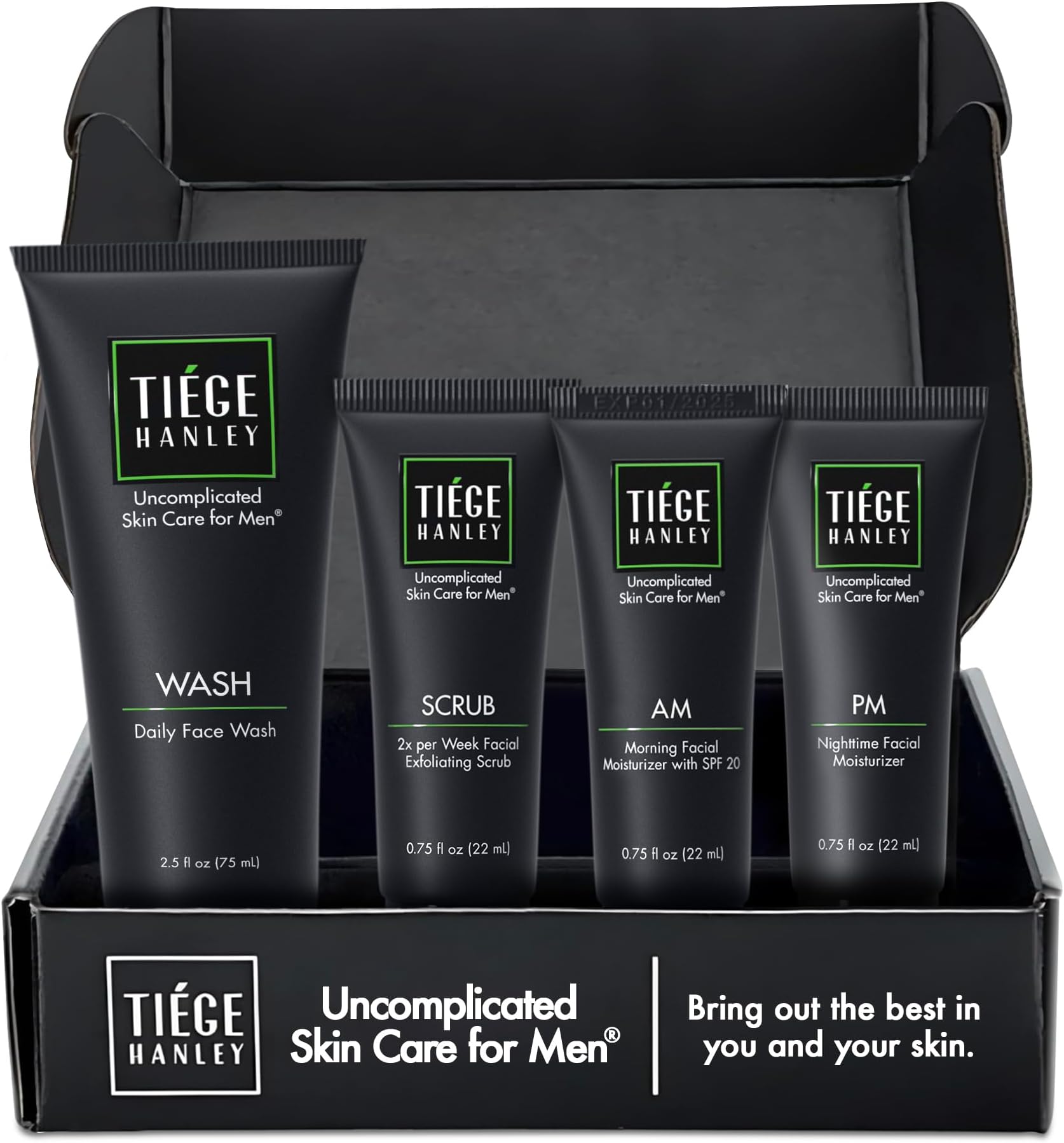 – Hanley Mens Skin Care Set, Essential Skin Care Routine for Men (System Level 1) - Face Wash Kit for Fines Lines & Wrinkles - Men's Skincare Set Includes Face Wash, Facial Scrub, & Moisturizer