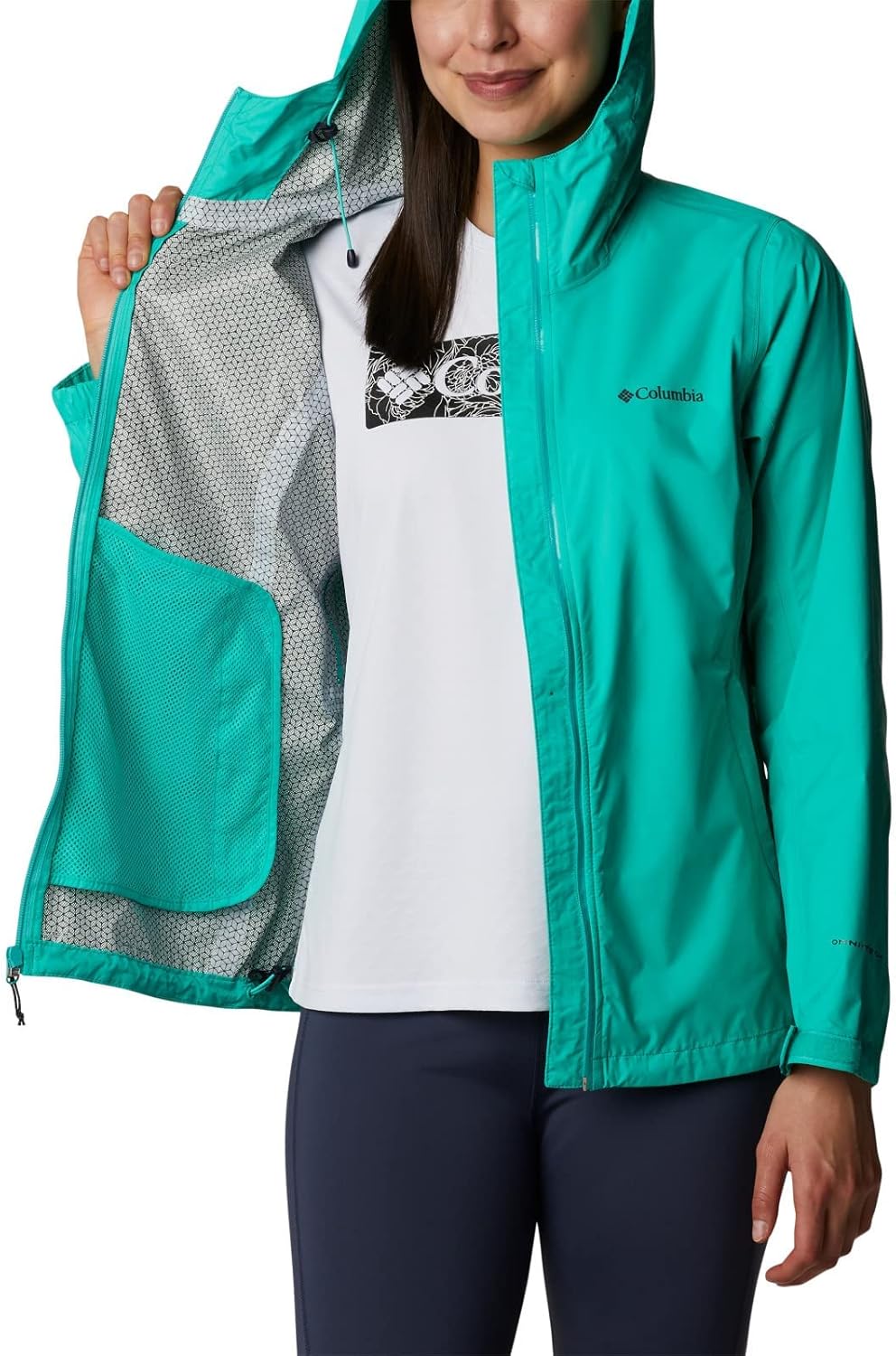 Columbia Women's EvaPOURation Jacket Electric Turquoise X-Small