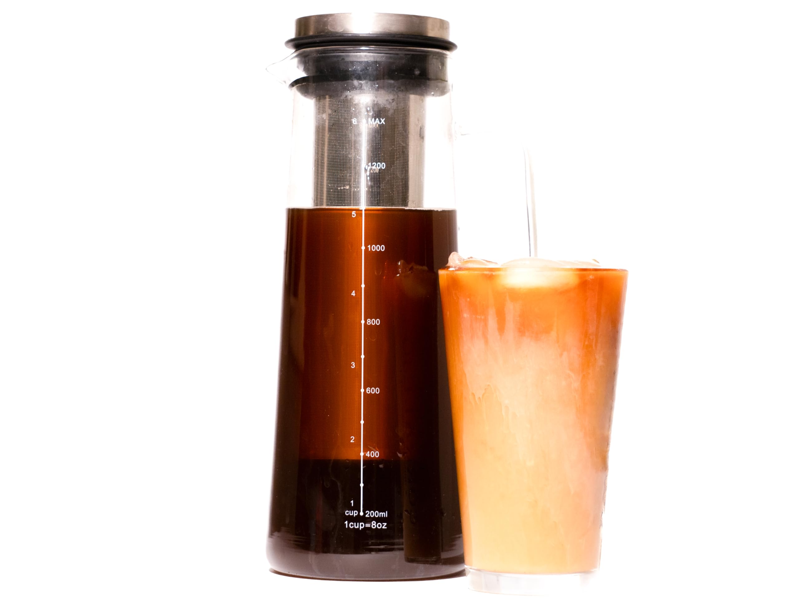 CELESTIAL COFFEE CO.Airtight Cold Brew Iced Coffee Maker Pitcher, 1.5Qt/48 OZ Capacity
