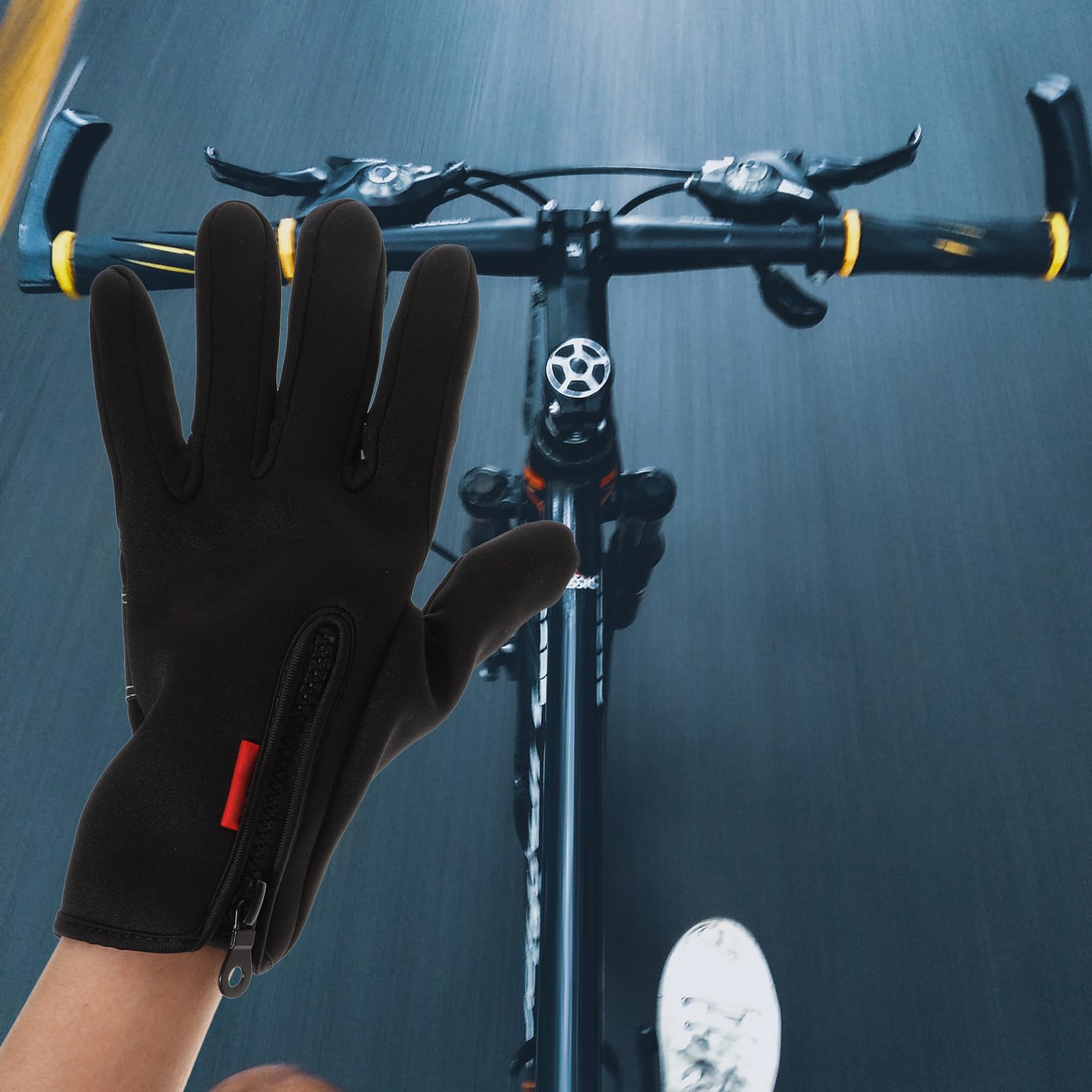 TOYANDONA Guantes táctiles a Prueba de Viento Guantes Calientes Guantes termicos Guantes Fitness Dedo Camuflaje Guante de Pesca Antideslizante Guantes de Pesca Antideslizantes Black