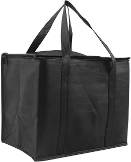 SHINROAD Bolsa de picnic con correa ancha al aire libre aislada térmica de 35 litros – Apertura con cremallera ideal para pesca en la playa, senderismo, color negro, 1 unidad