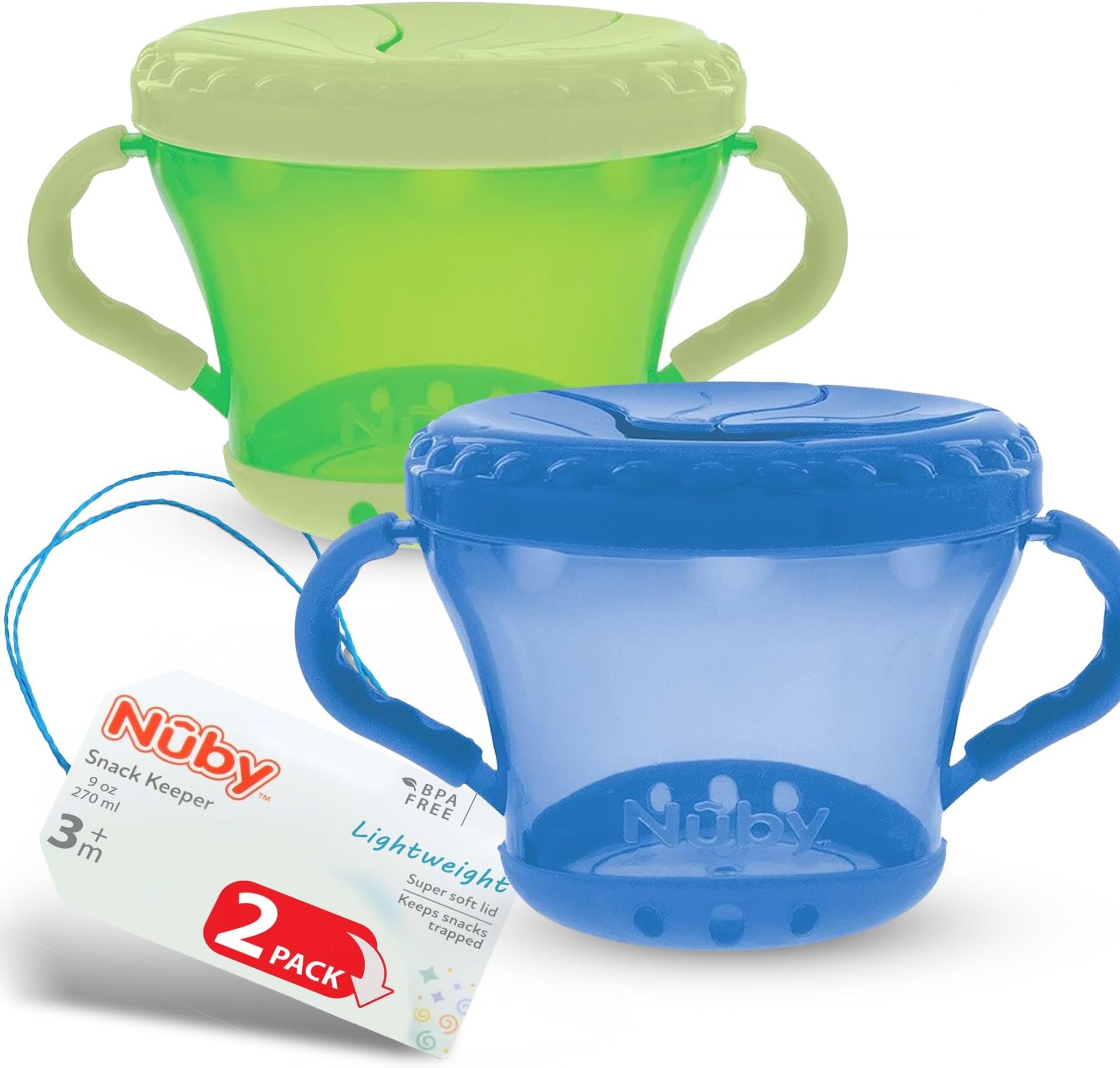 2-Pack Snack Keepers, Blue and Green
