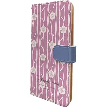 Galaxy S23 FE SCG24 Case Notebook Type Smartphone Case nbwg023b Japanese Pattern Floral Plum Plum Plum Pop Color Mirror Type Smartphone Cover Mobile Cover Compatible ZILZire LL